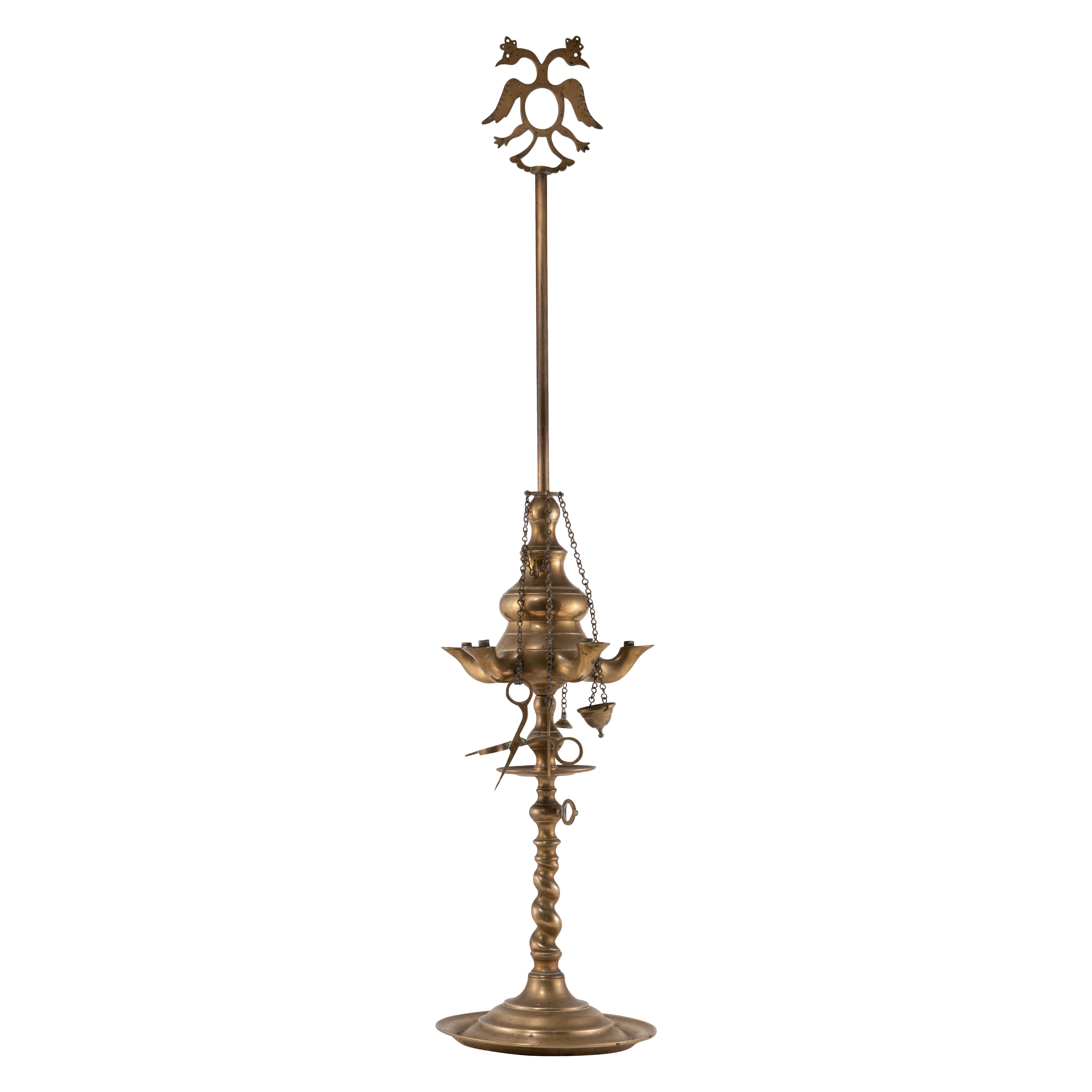 Oil lamp. Bronze. 18th century.