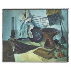 Oil Lamp Smoker Painting by Yvette Dreanne