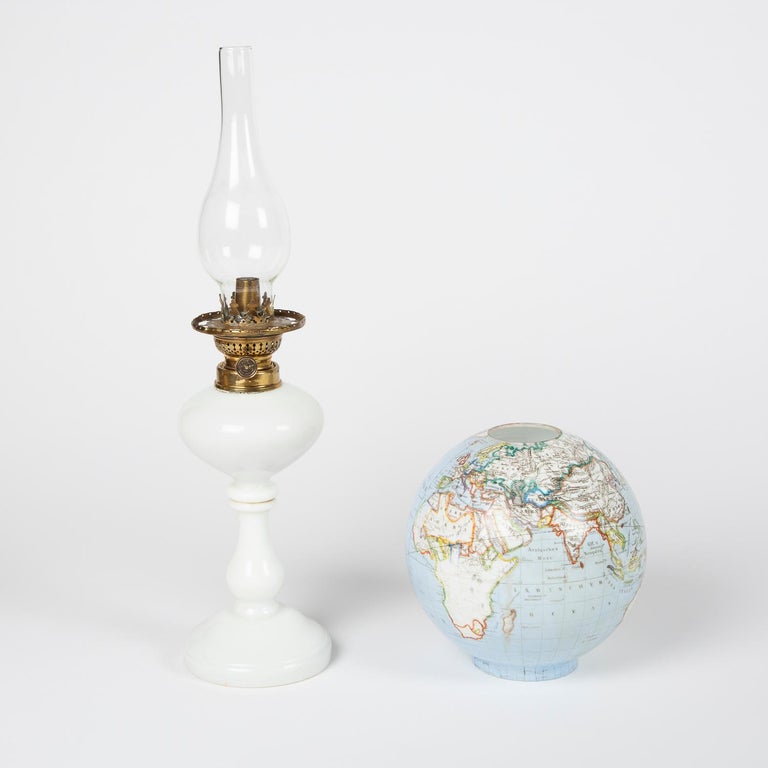 Oil Lamp with an Illuminating Globe Shade, Bohemian, circa 1885 For