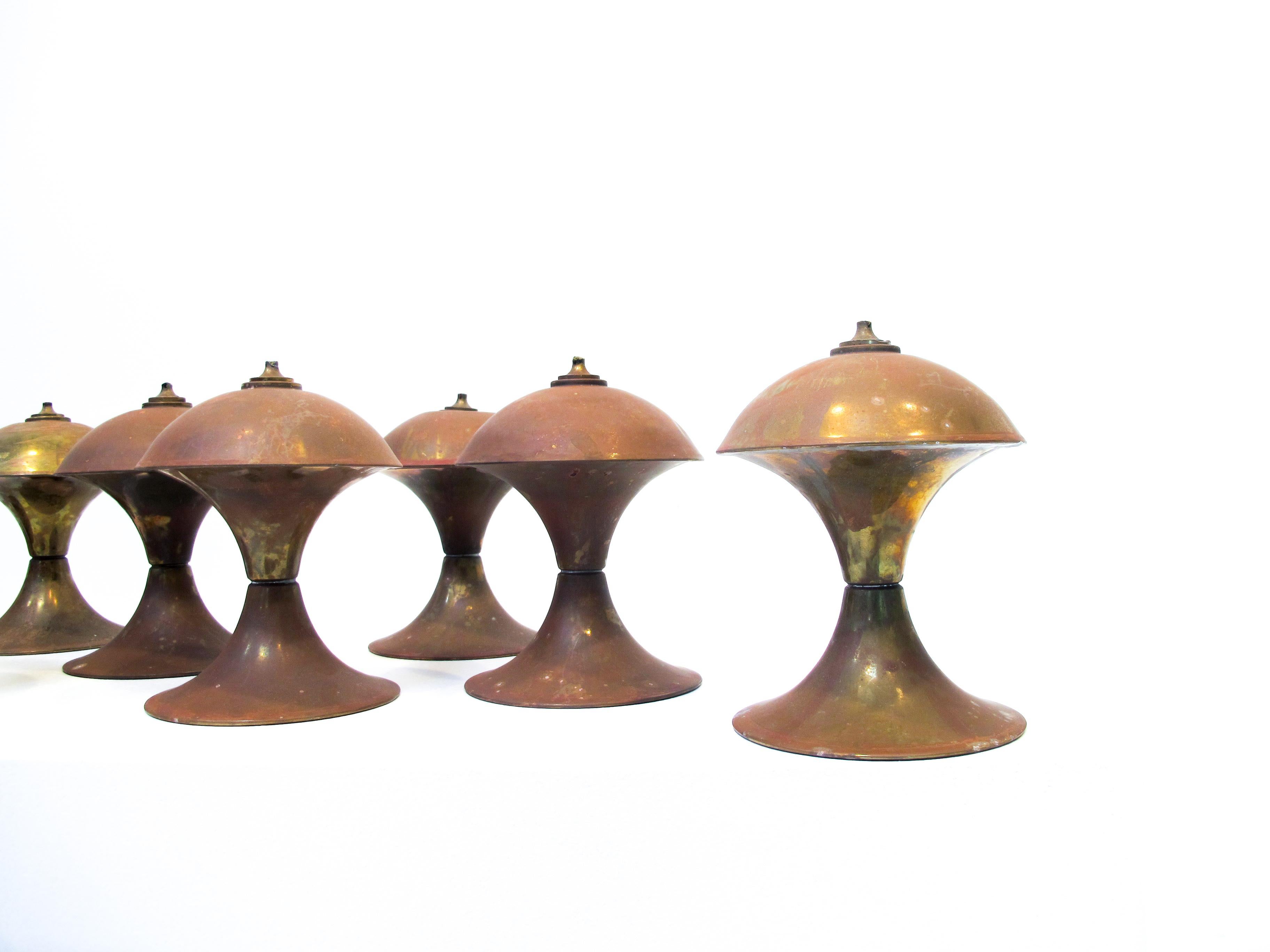 Swedish Oil Lamps from the 1970s in Brass For Sale