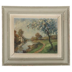 Antique Oil Landscape Painting