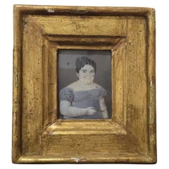 Oil Miniature by José de Roxas – 19th Century Spanish Lady