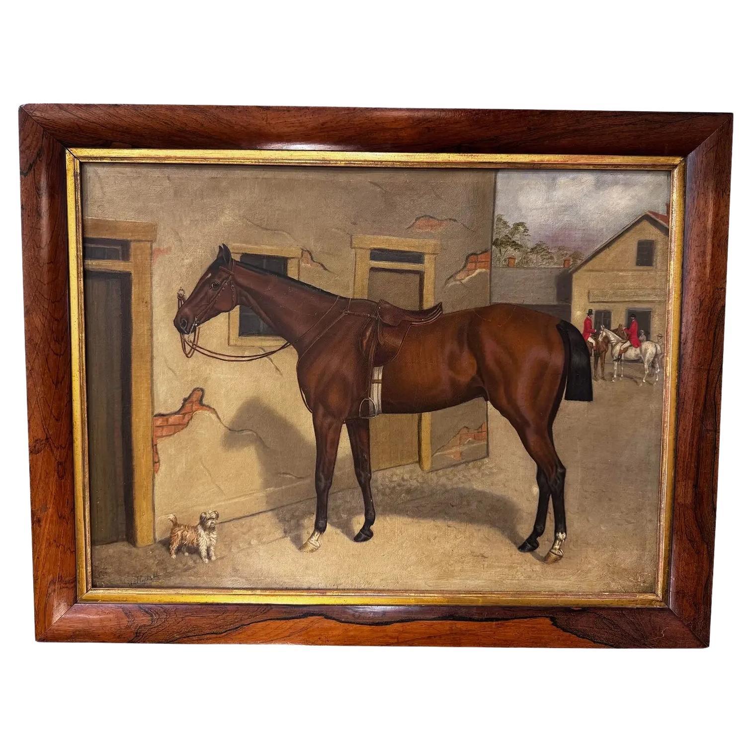 Huile de cheval sur toile