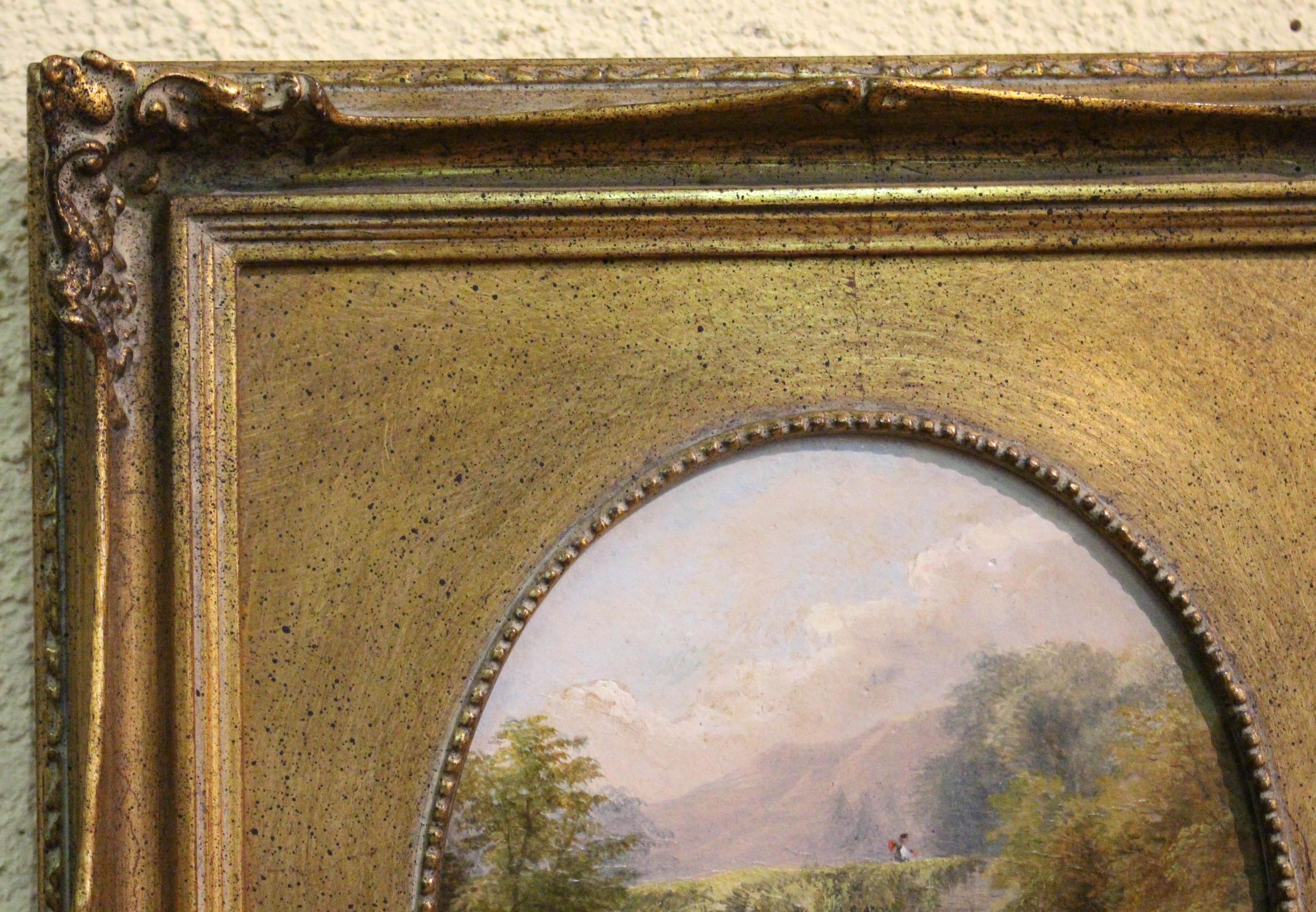 Paint Oil on Artist's Board of Ponty Glen Wales by W.B. Henley