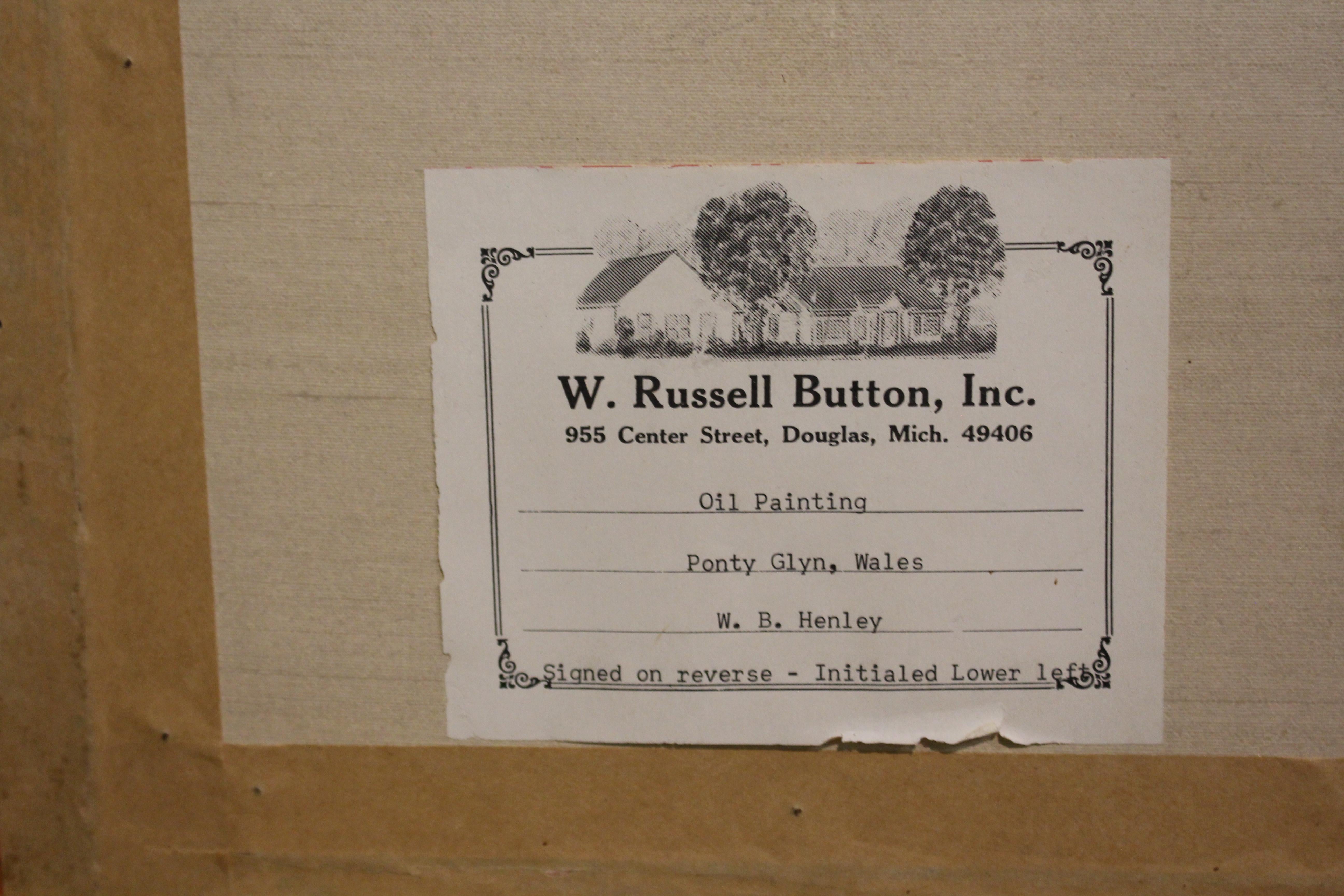 Huile sur panneau d'artiste de Ponty Glen Wales par W.B. Henley en vente 4