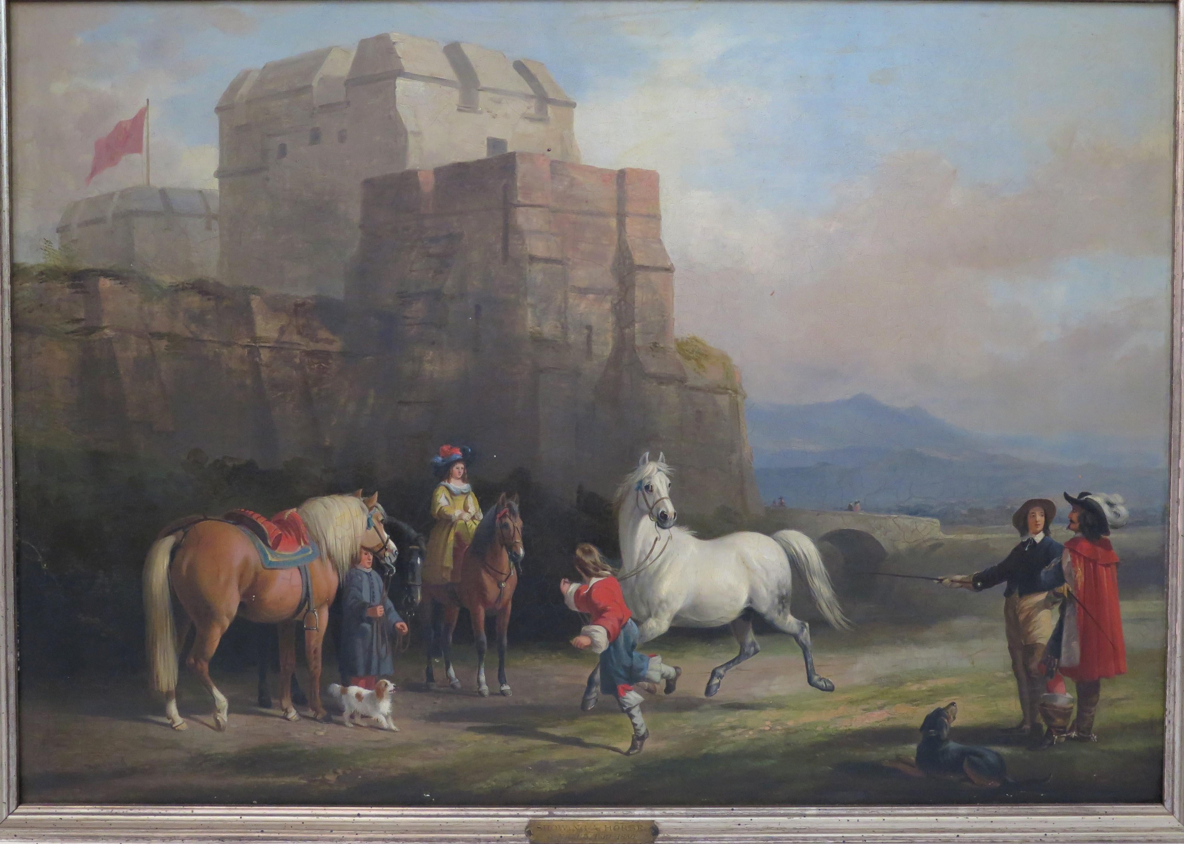 Anglais « Showing a Horse » attribué à William Barrand (britannique, 1810-1850)  en vente