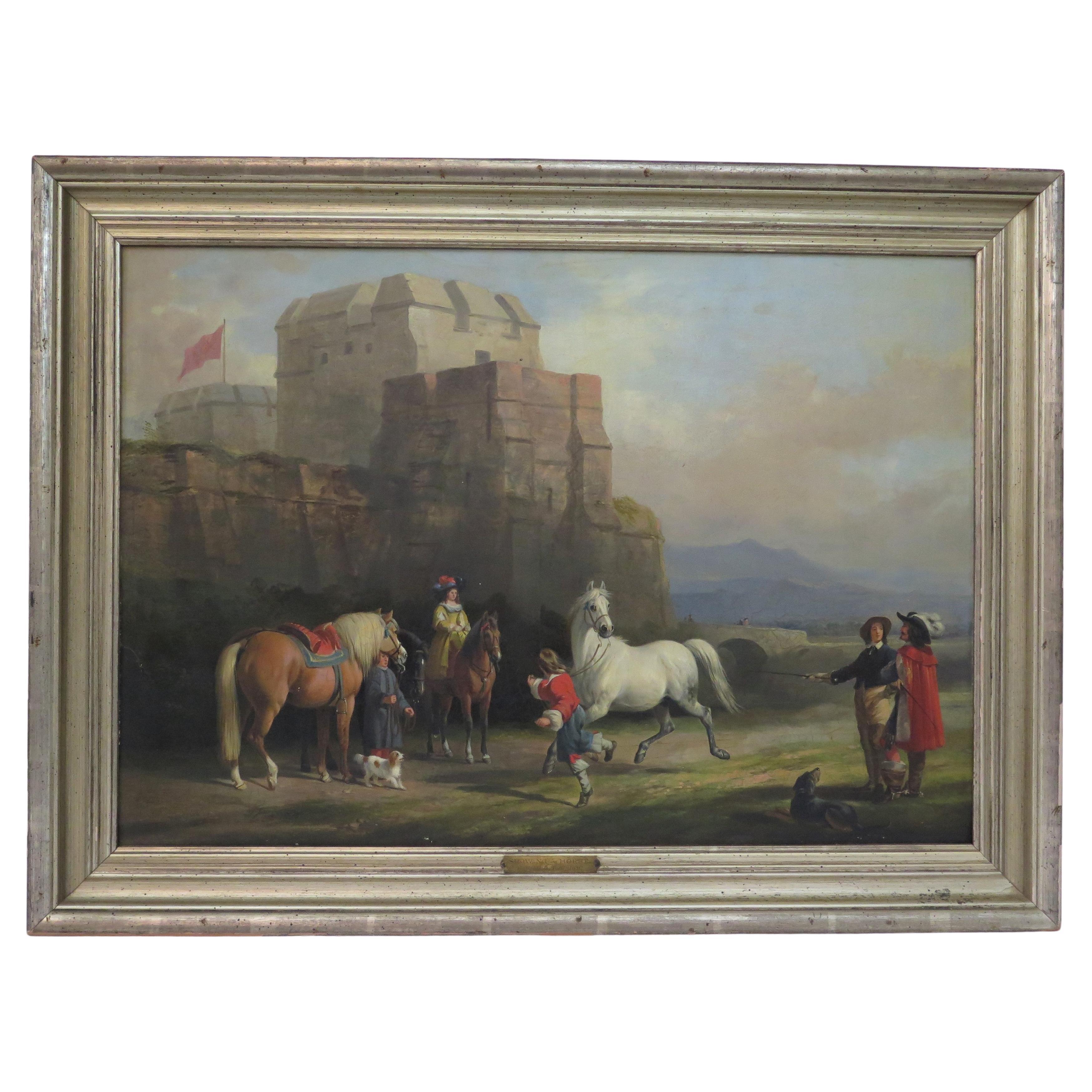 « Showing a Horse » attribué à William Barrand (britannique, 1810-1850)  en vente