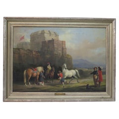 « Showing a Horse » attribué à William Barrand (britannique, 1810-1850) 