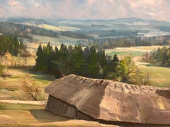 Oil on Board Austrian Landscape by Othmar Wagner