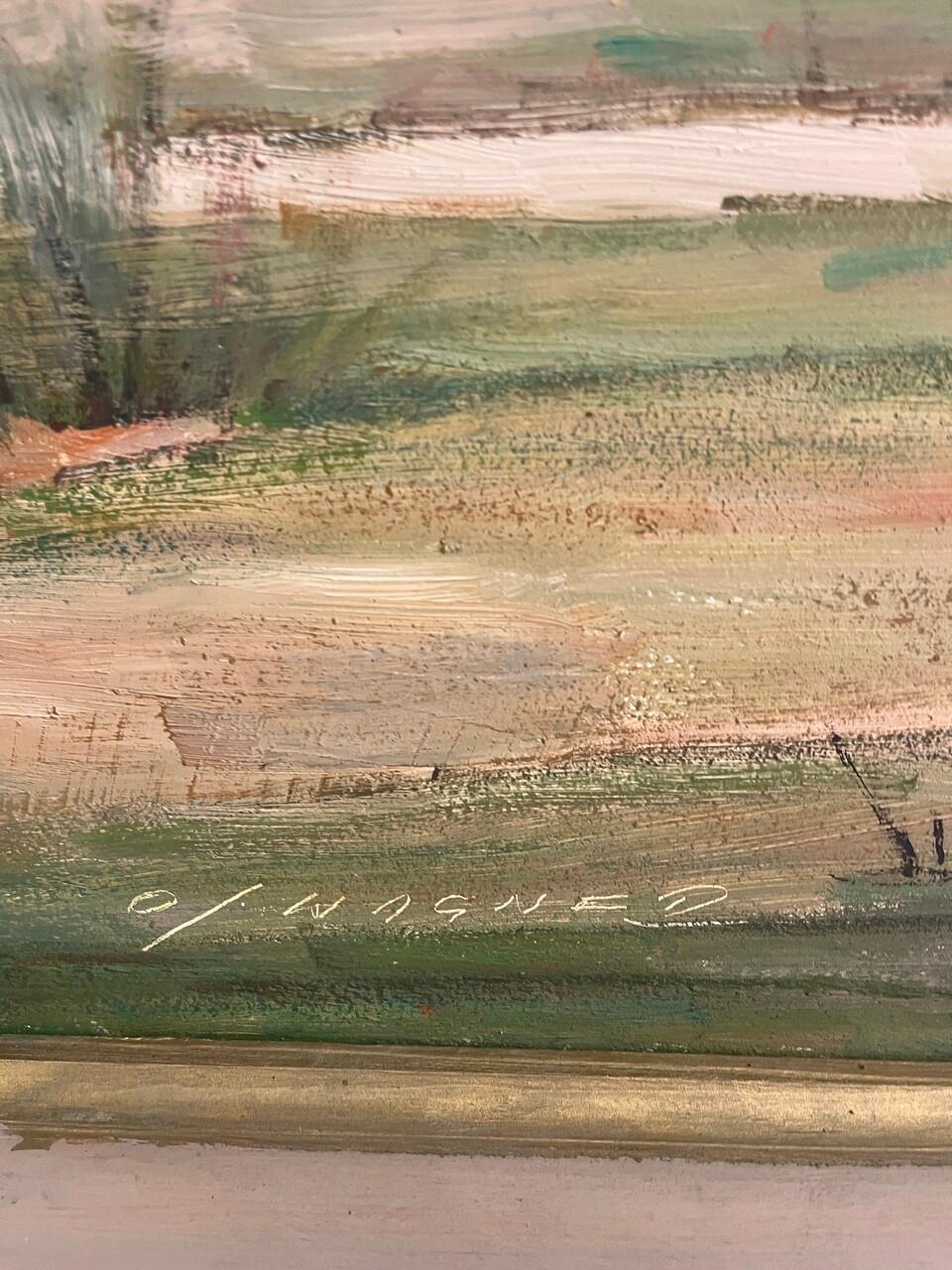 Ölgemälde auf Karton Österreichische Landschaft von Othmar Wagner (20. Jahrhundert) im Angebot