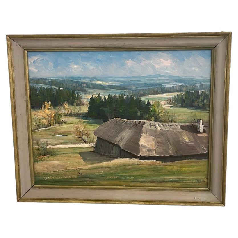 Oil on Board Austrian Landscape by Othmar Wagner
