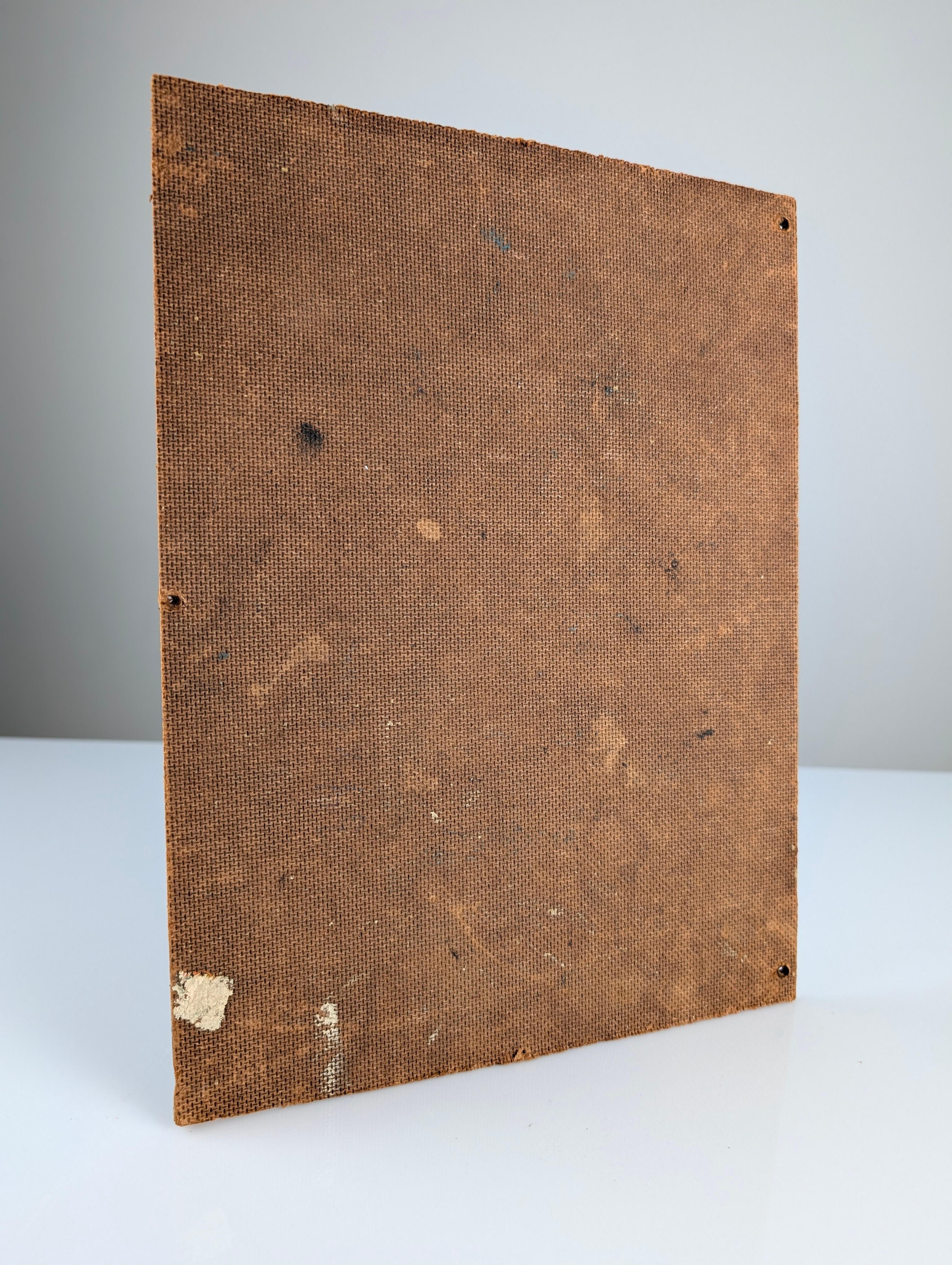 Wood Oil on Board by Einar Granum, Norway, 1950s For Sale