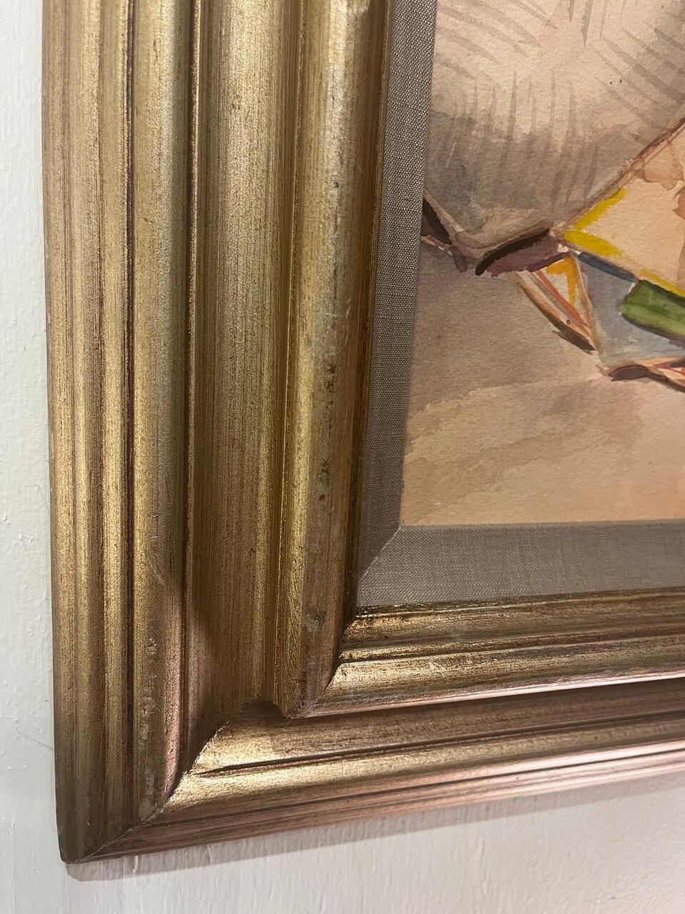 Oil on Board by Sandy Sutherland In Good Condition For Sale In Houston, TX