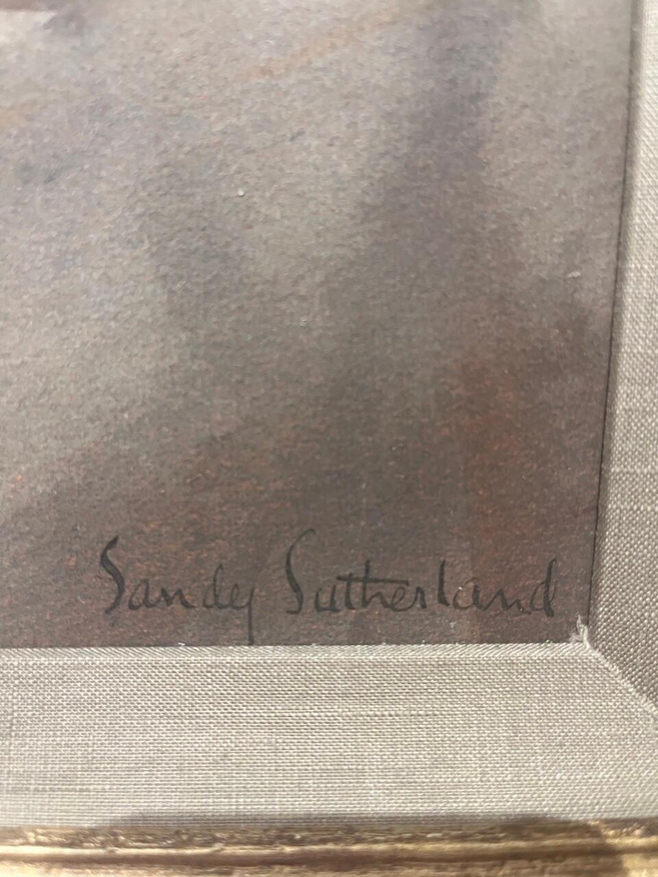 20th Century Oil on Board by Sandy Sutherland For Sale