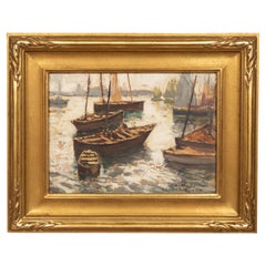 Oil On Board " Concarneau" By Eduard Richard