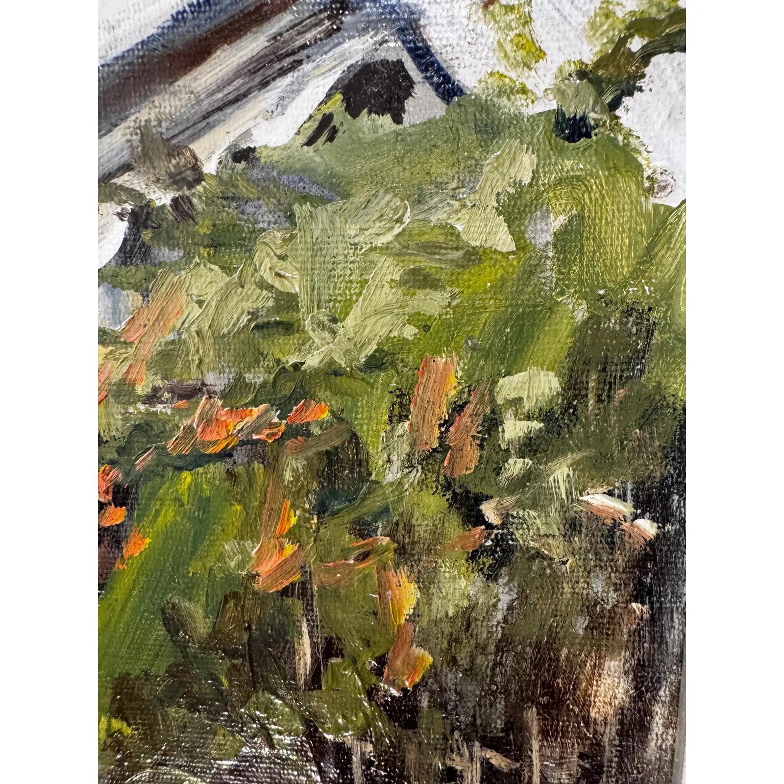 Óleo sobre tabla Pintura francesa en Bueno estado para la venta en Nashville, TN