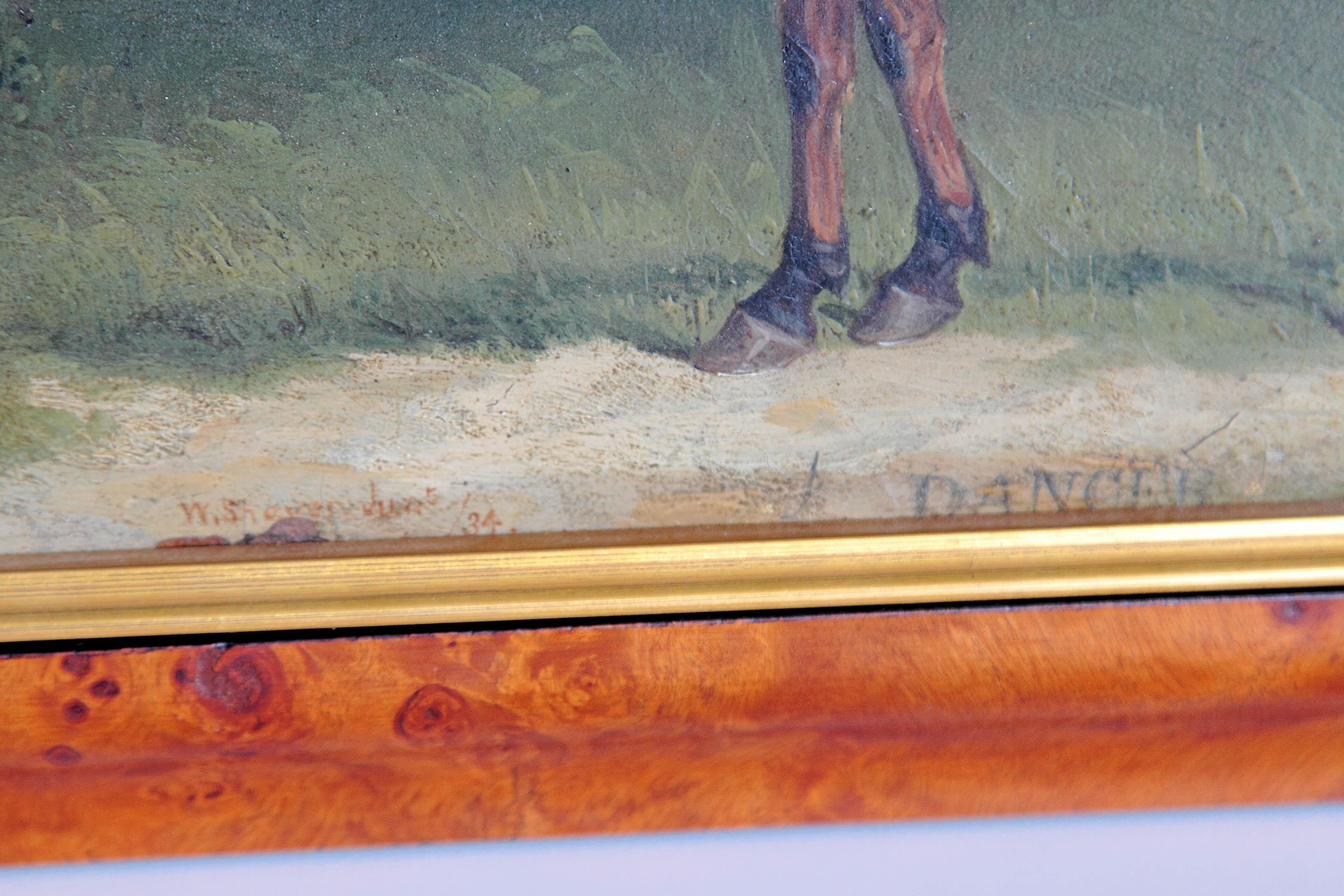 19th Century Oil on Board Horse Portrait