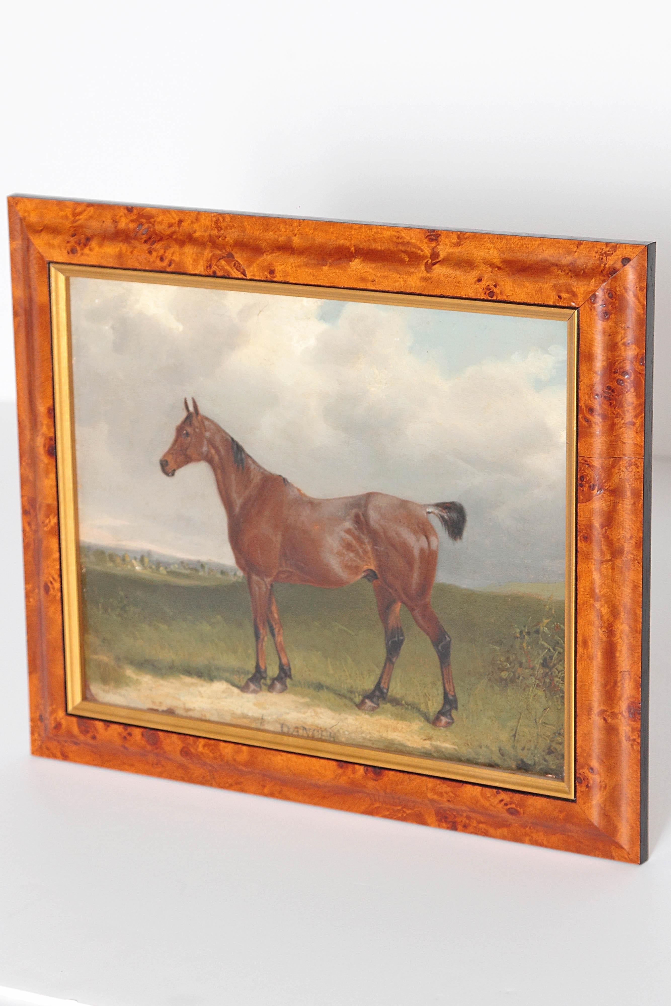 Paint Oil on Board Horse Portrait