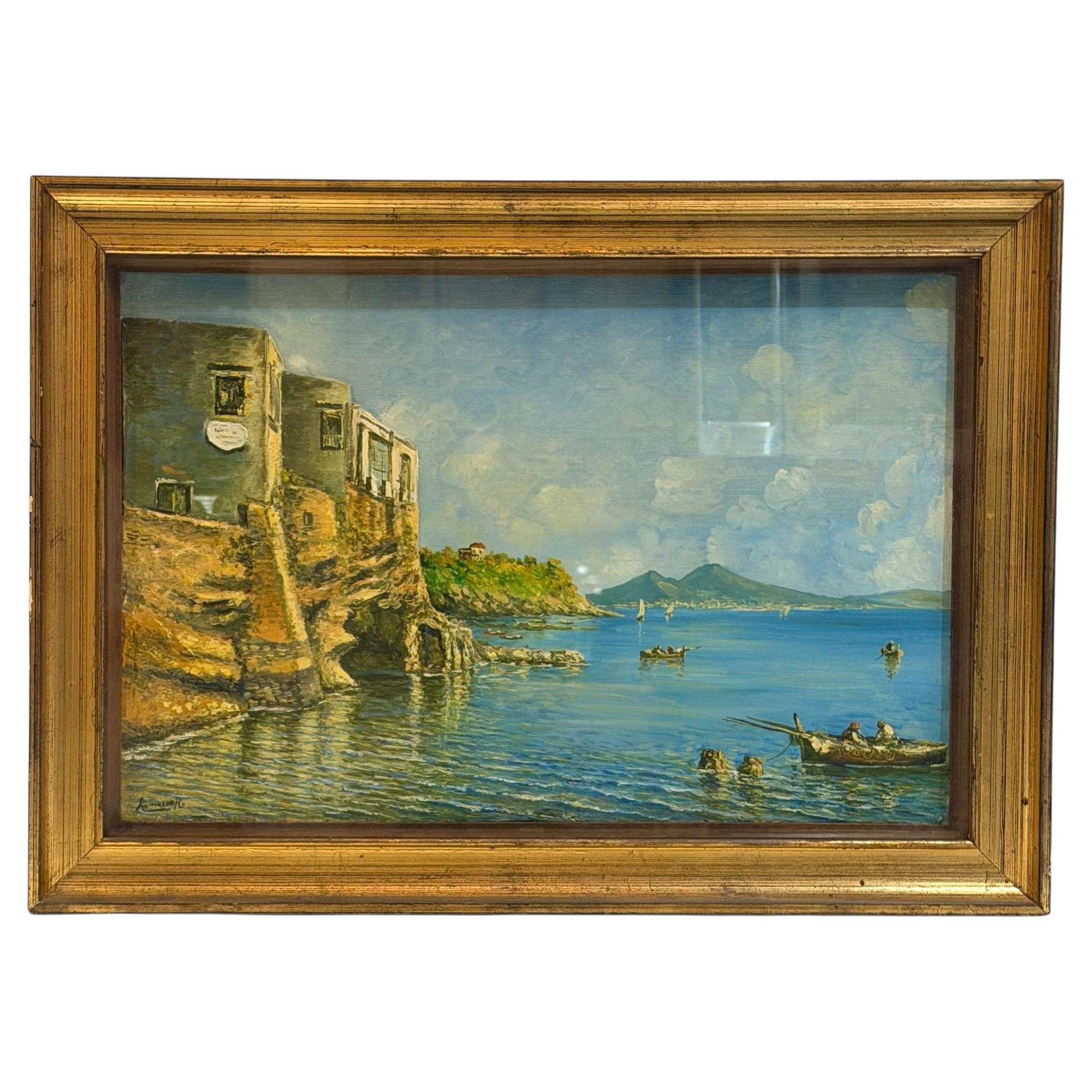 Oil On Board In Shadowbox Frame For Sale