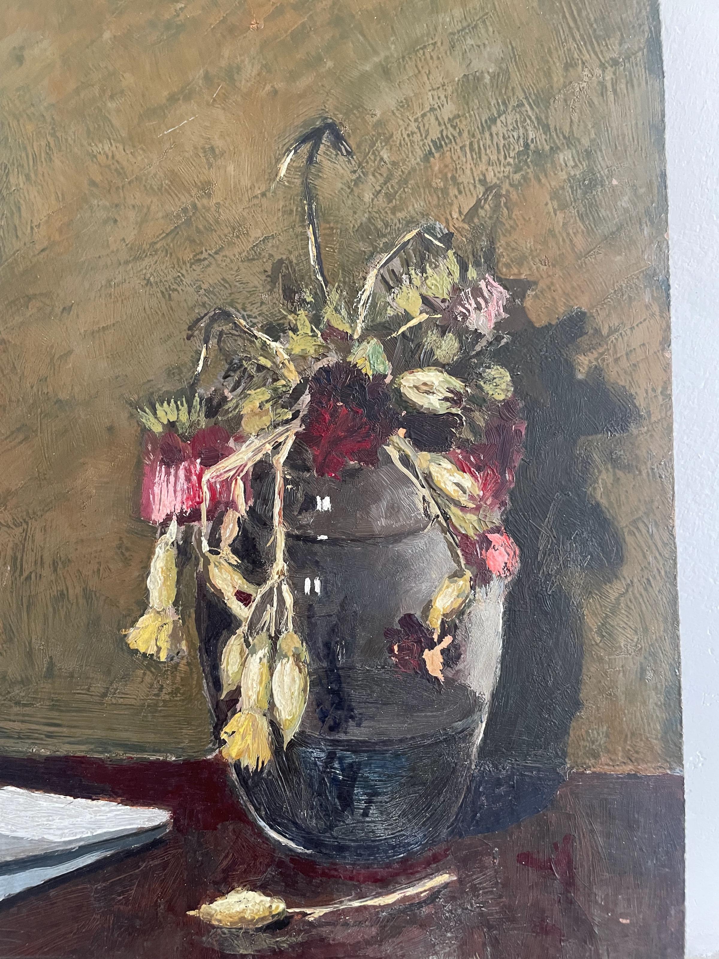 óleo sobre tabla, nature morte, de Christian Zwahlen, mediados de siglo, Suiza Moderno de mediados de siglo en venta