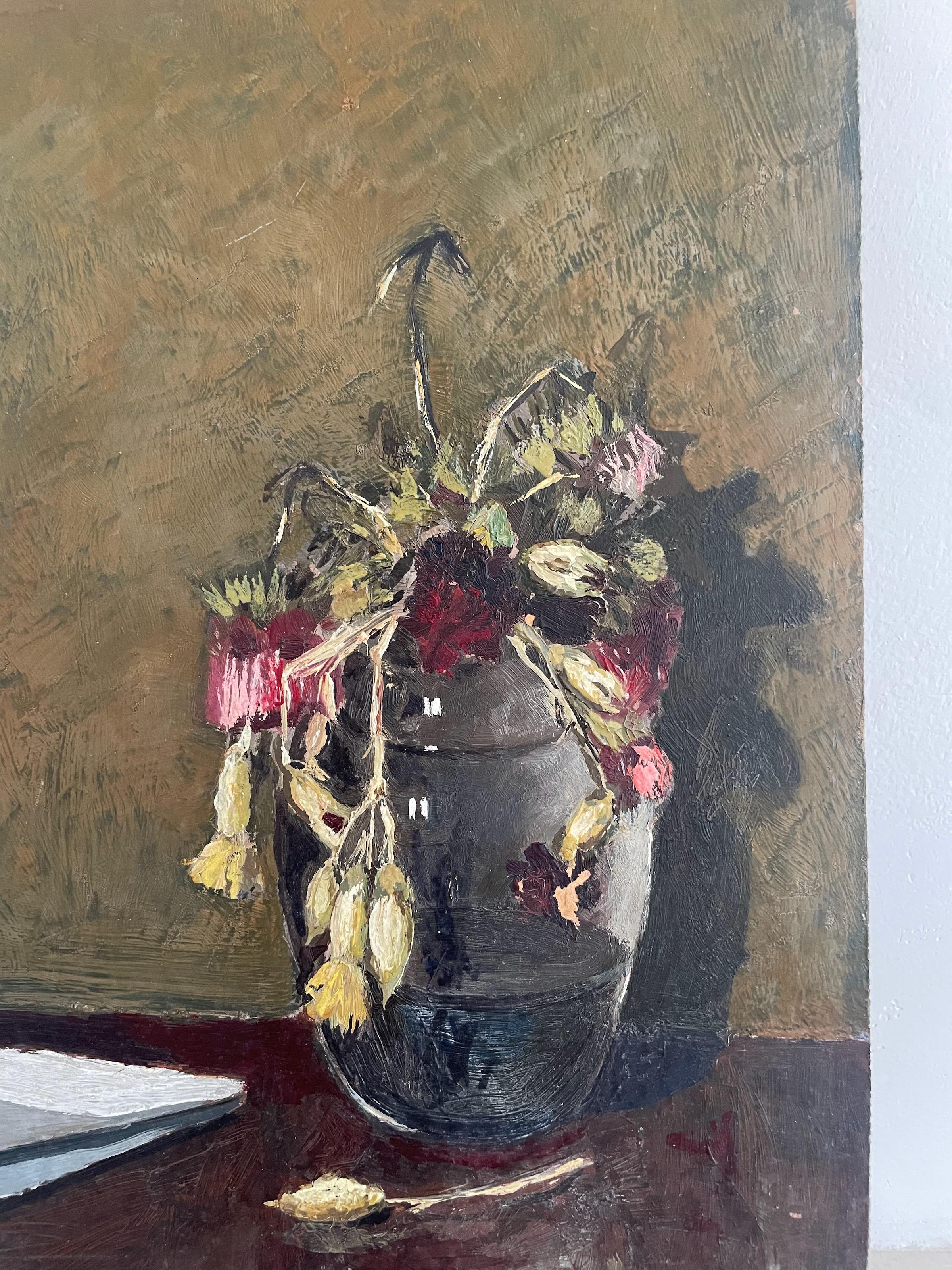 óleo sobre tabla, nature morte, de Christian Zwahlen, mediados de siglo, Suiza en Bueno estado para la venta en London, Fitzrovia
