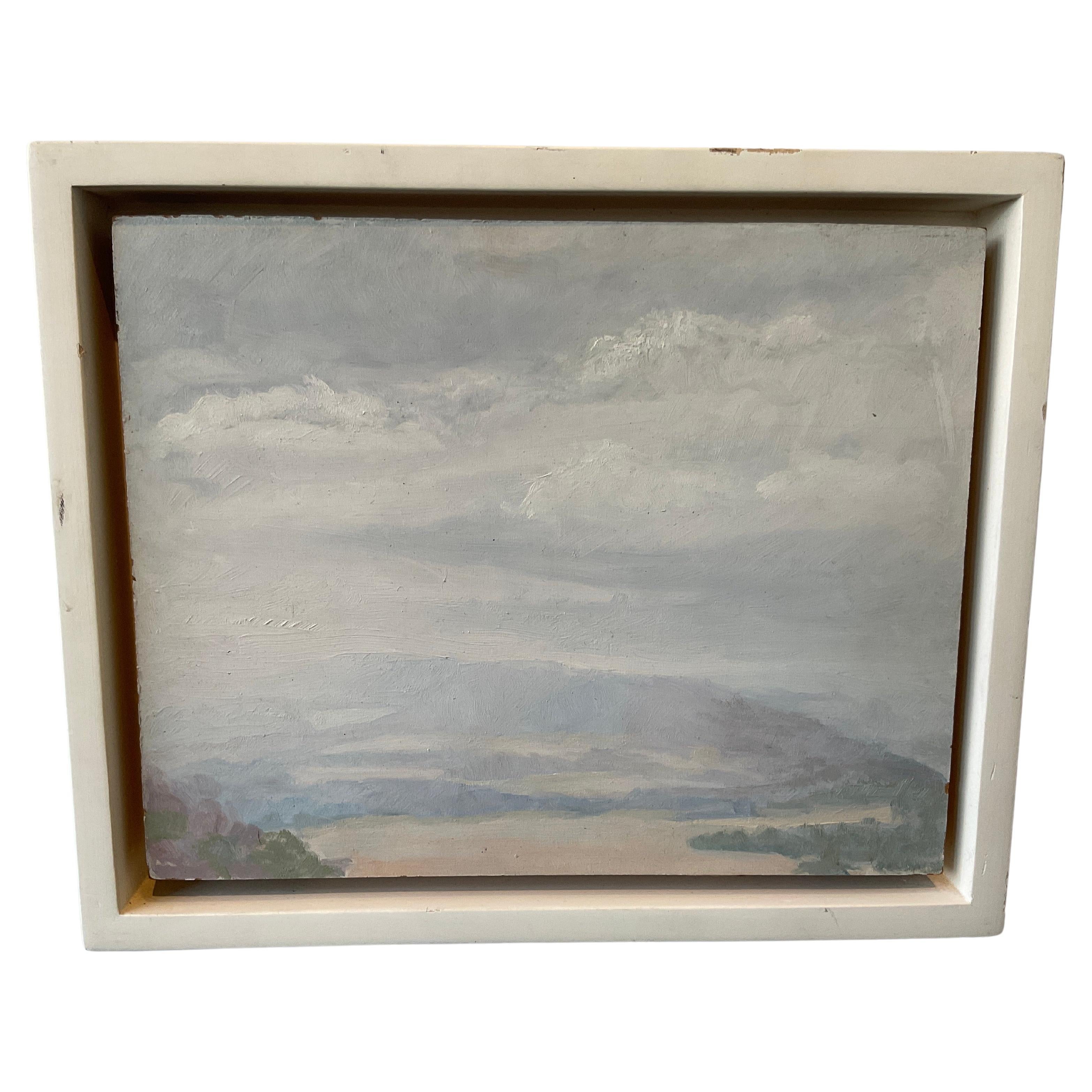 Oil On Board Of Delaware Water Gap During Snow For Sale