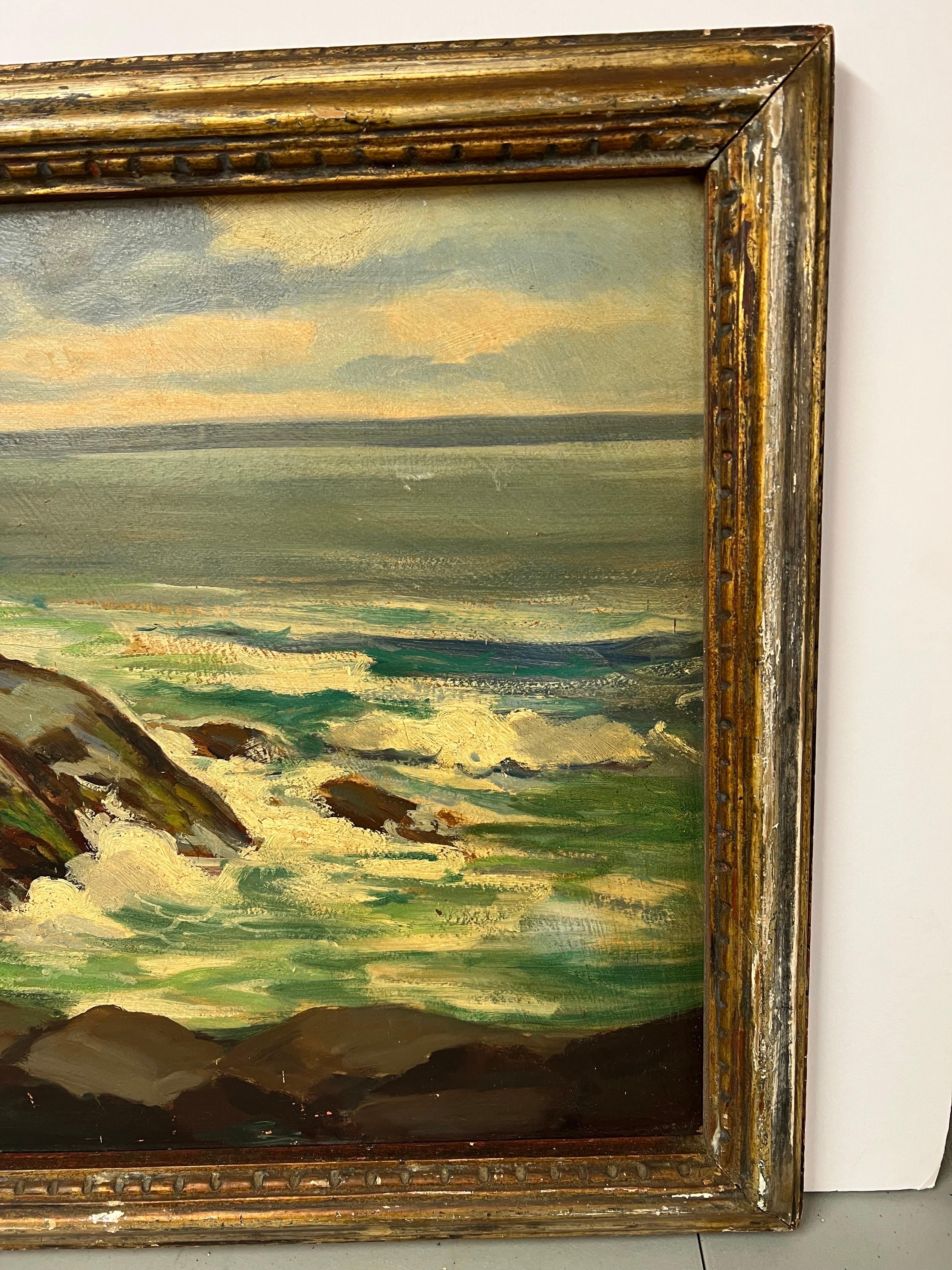 Oil on board of New Hampshire Coastal Scene For Sale 13