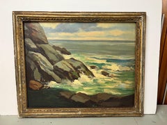 Oil on board of New Hampshire Coastal Scene