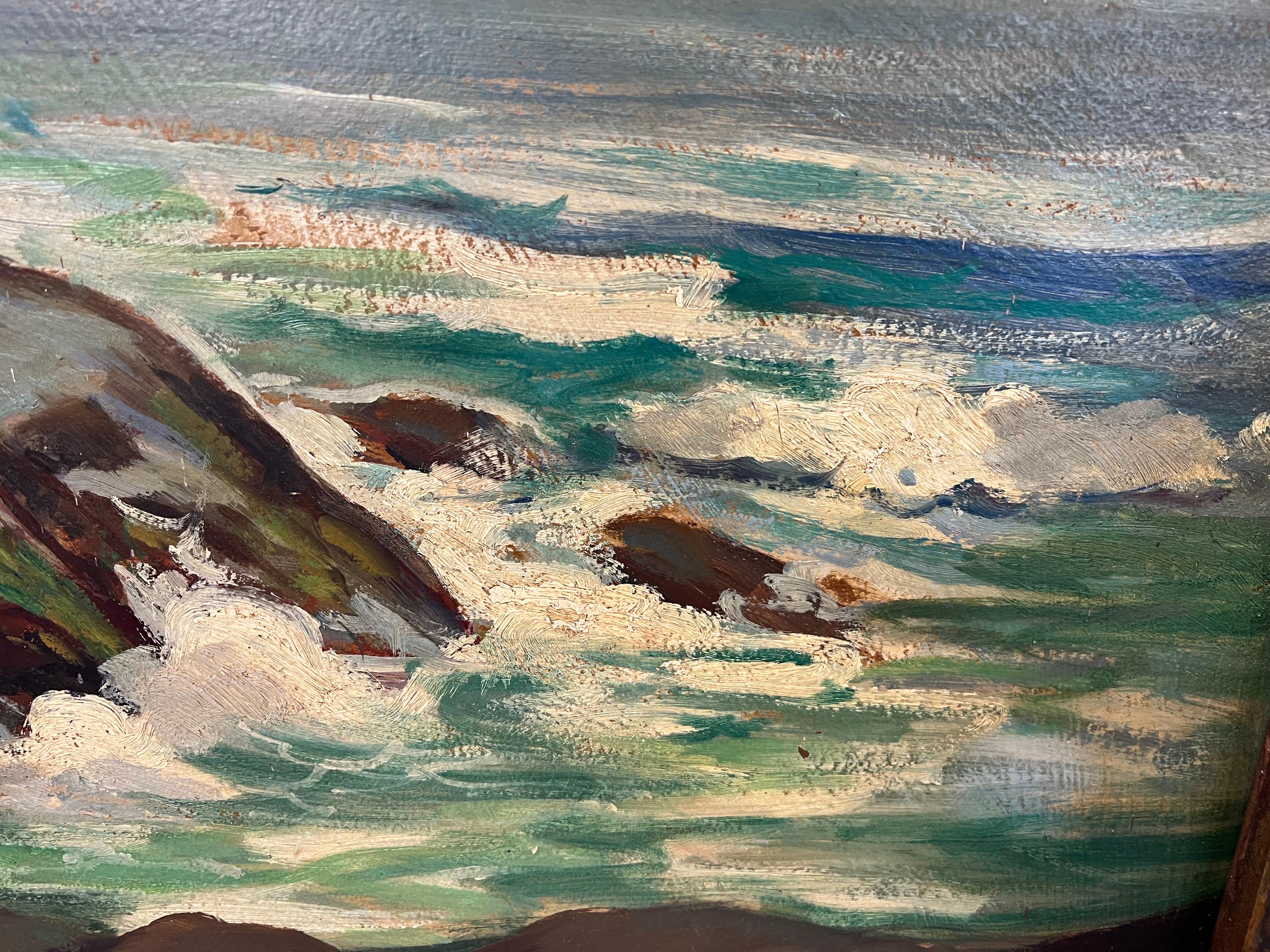Oil on board of New Hampshire Coastal Scene For Sale 2