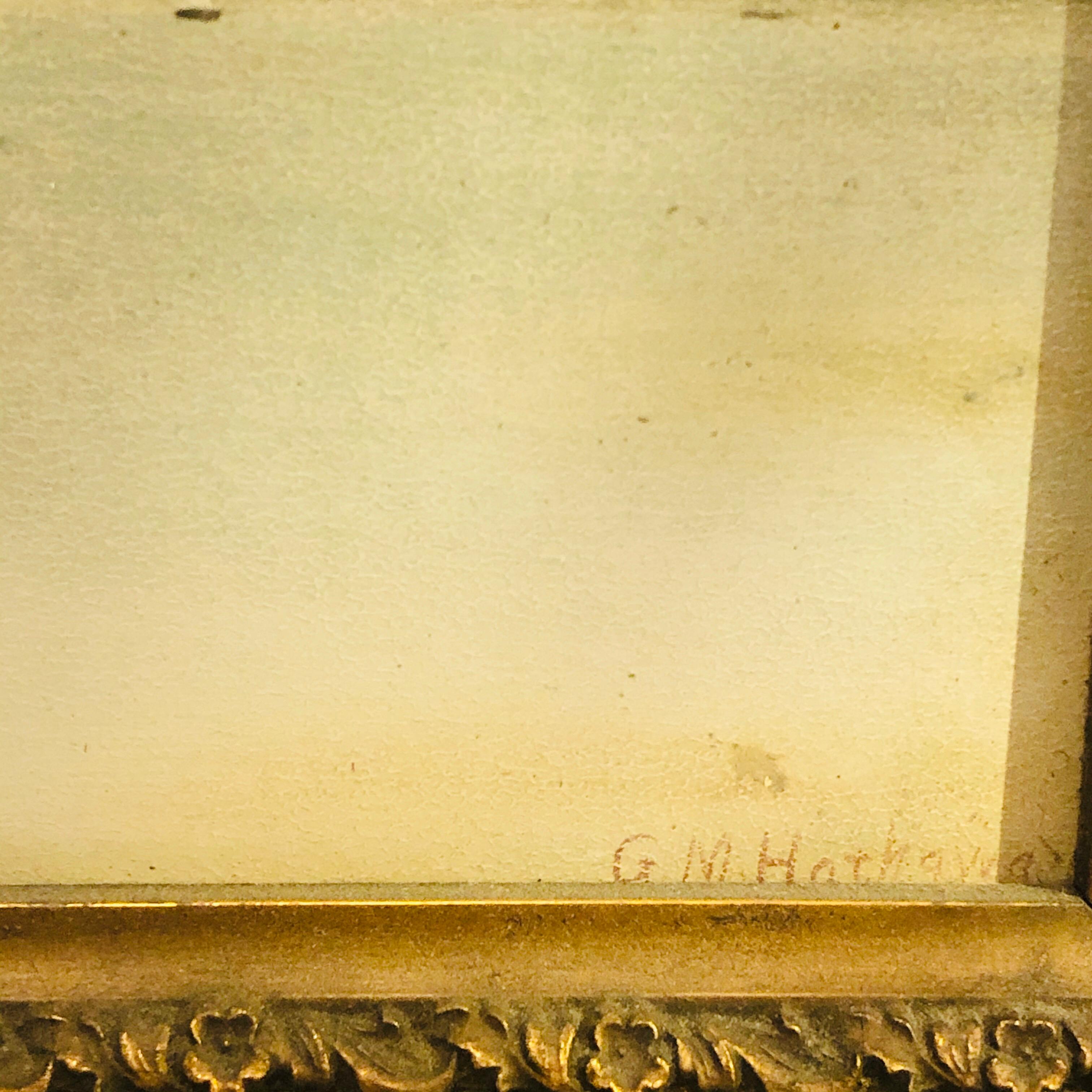 American Oil on Board of Peaks Island in Maine Signed George M. Hathaway '1853-1903'