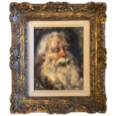 Oil on Board of Talmudic Scholar attributed to Cydney Grossman