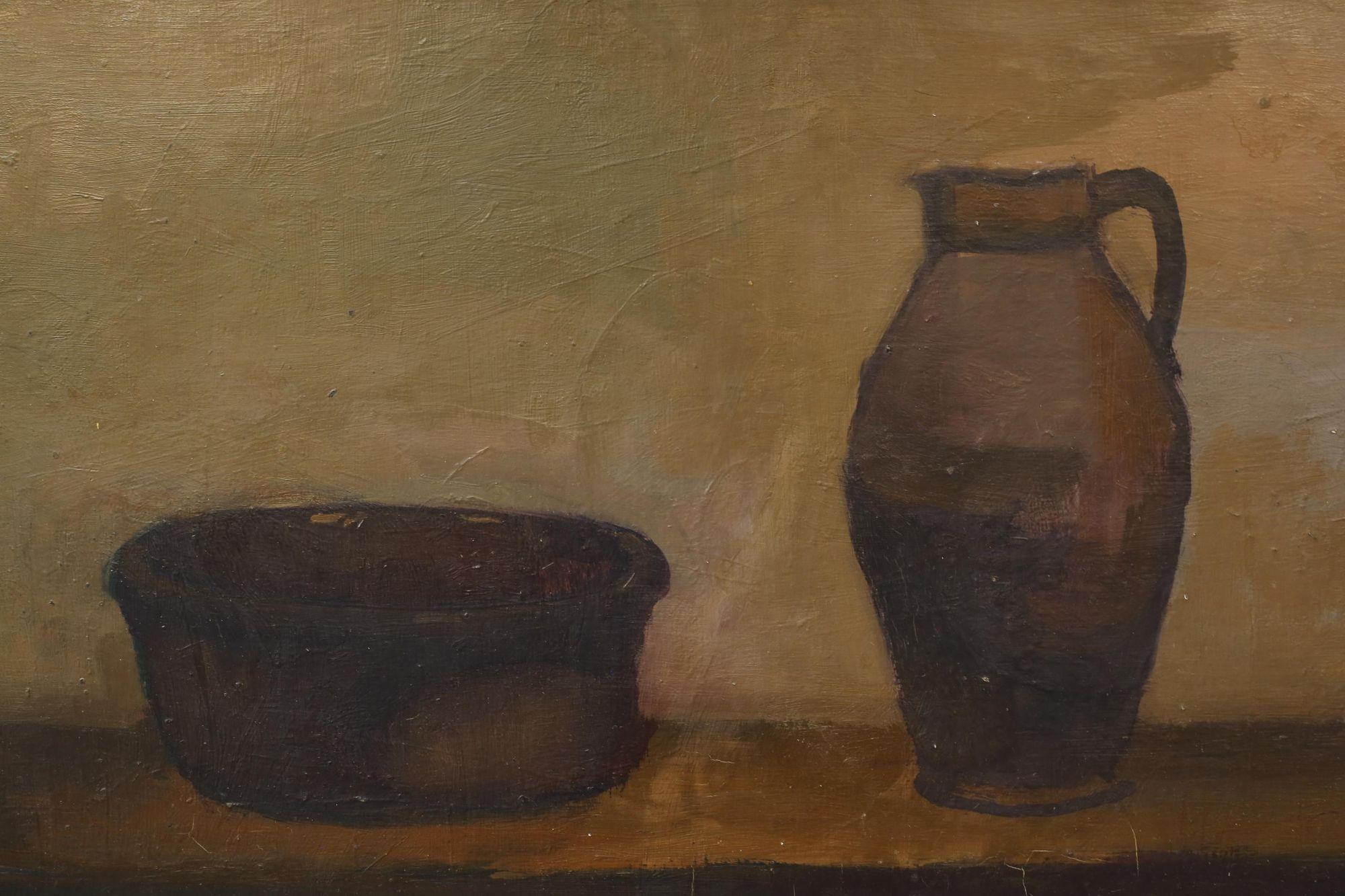 20ième siècle Peinture à l'huile sur carton de Jean Langlois (1923-2014) en vente