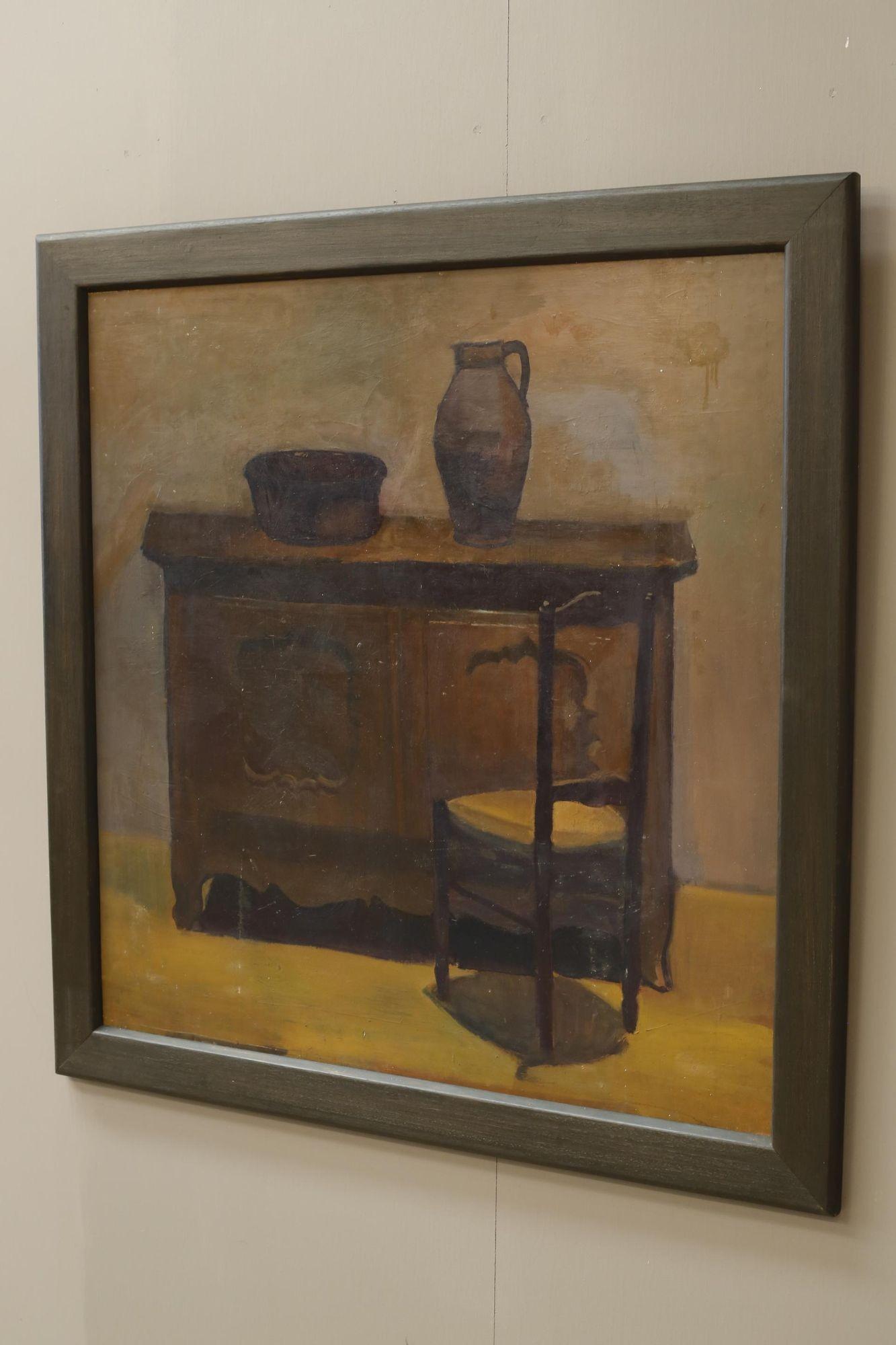 Peinture à l'huile sur carton de Jean Langlois (1923-2014) en vente 1