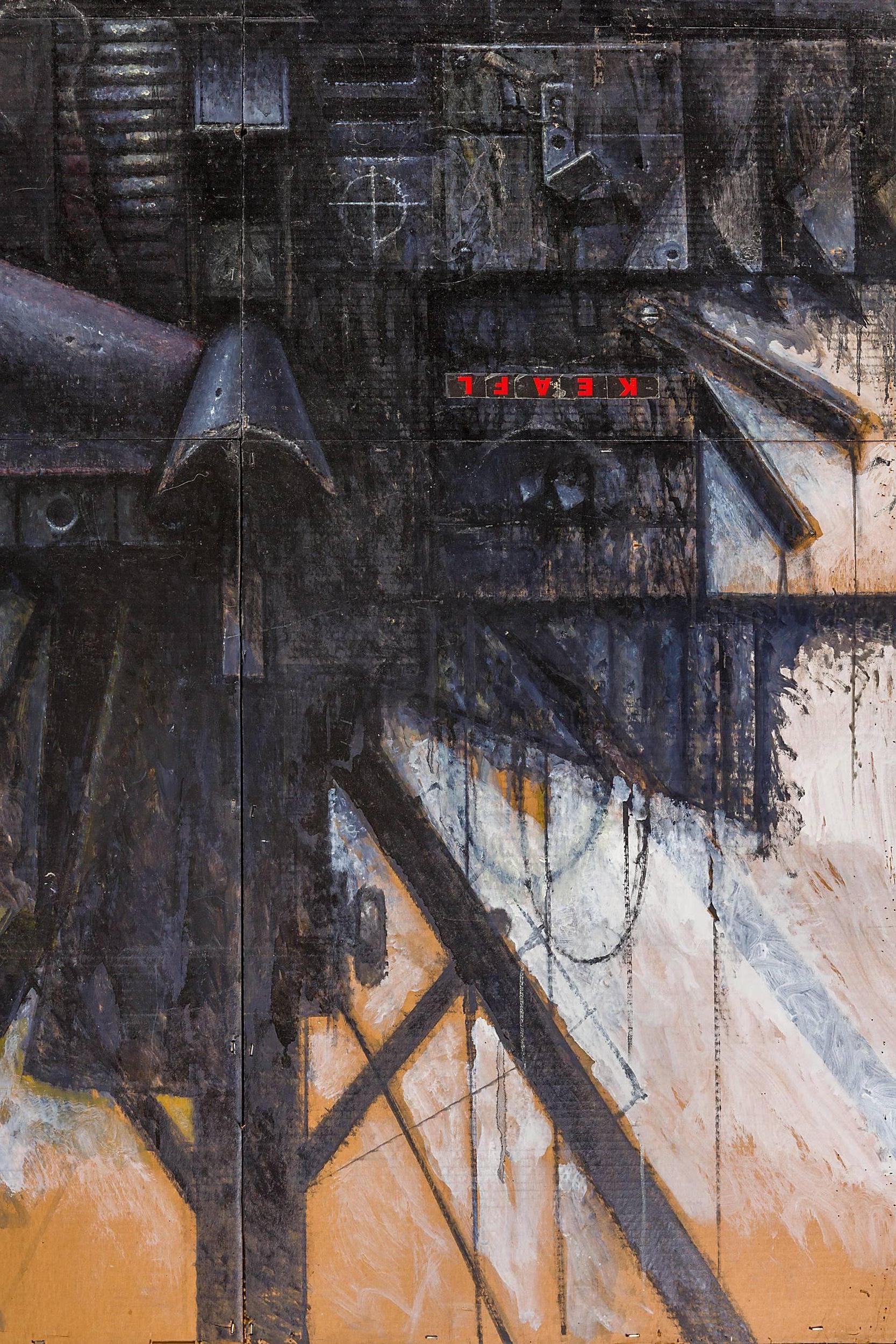 Öl auf Karton Gemälde von Nick de Angelis „Untitled“, USA 2000er Jahre, Öl (amerikanisch) im Angebot