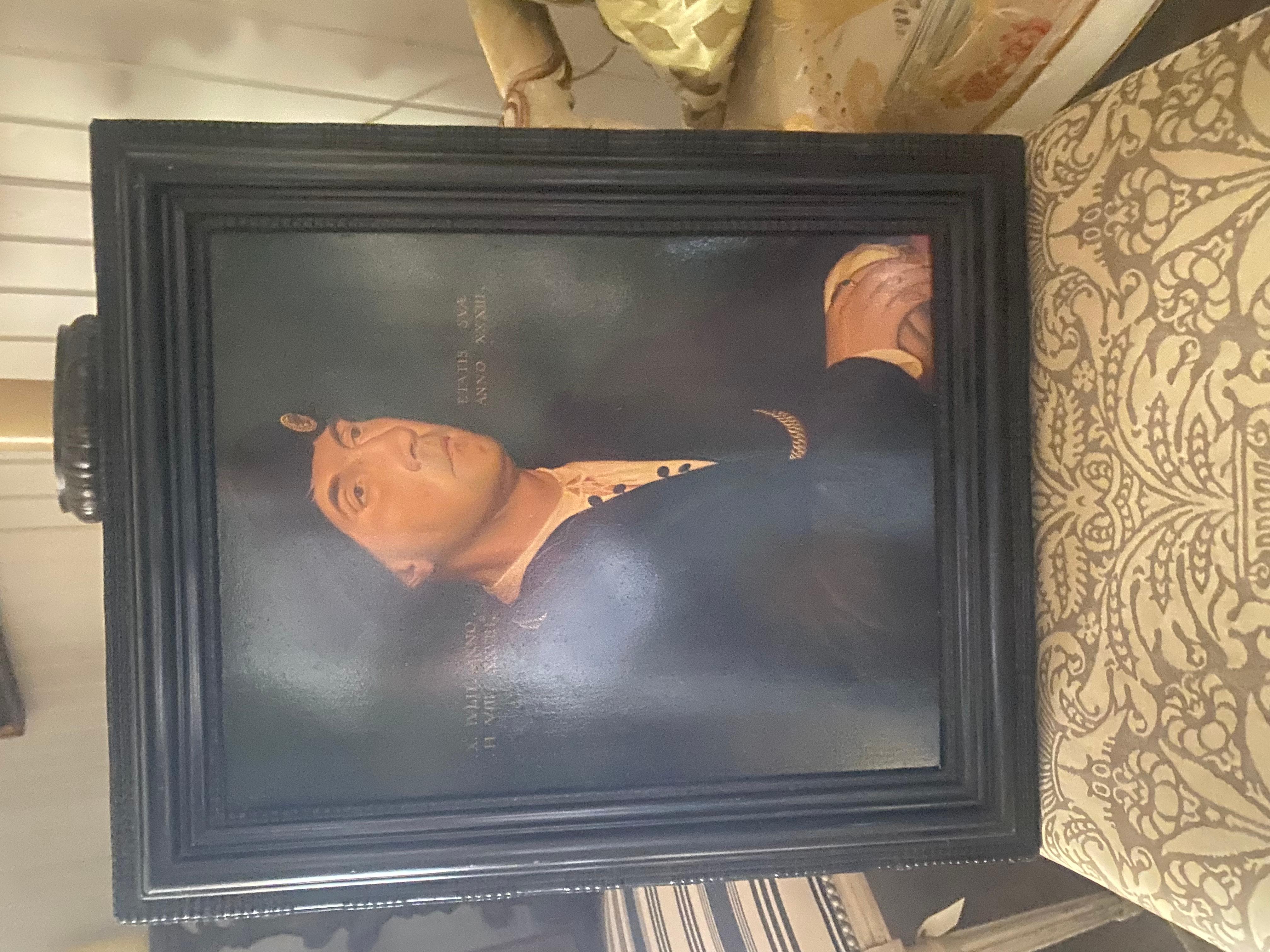 XIXe siècle Portrait à l'huile sur carton d'un gentilhomme du XVIe siècle.  Très majestueux. en vente