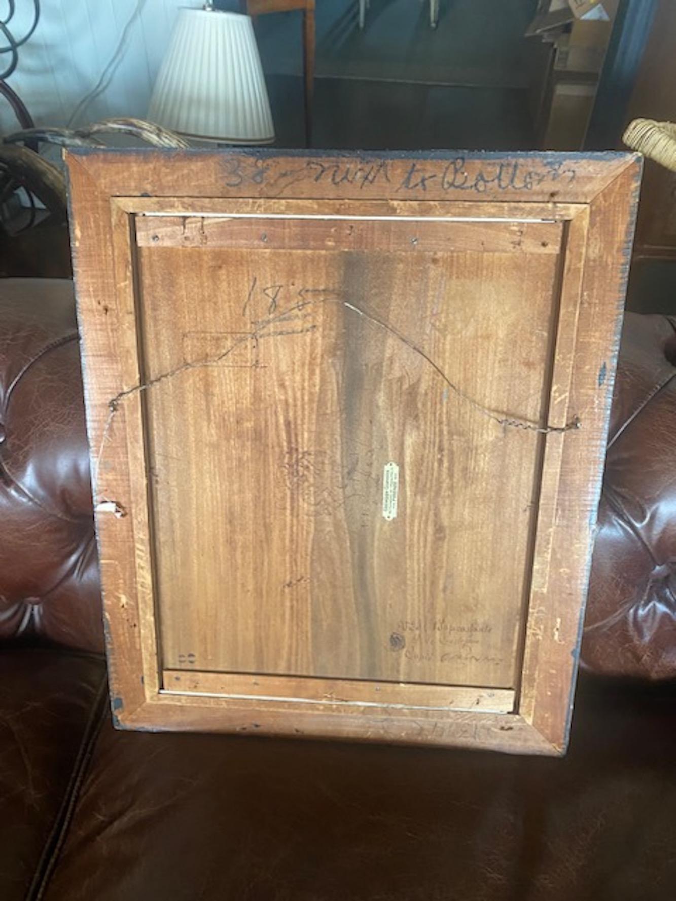 Bois doré Portrait à l'huile sur carton d'un gentilhomme du XVIe siècle.  Très majestueux. en vente