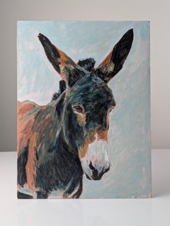 Óleo sobre tabla Retrato de un burro, Siglo XX