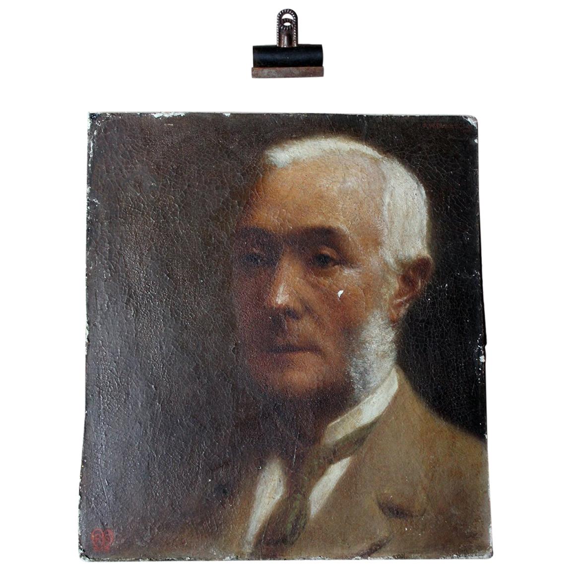 Oil on Board Portrait of Augustus William Dubourg, by R.S. Moseley RA