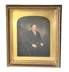 Oil On Board Portraits Of An Affluent Husband And Wife