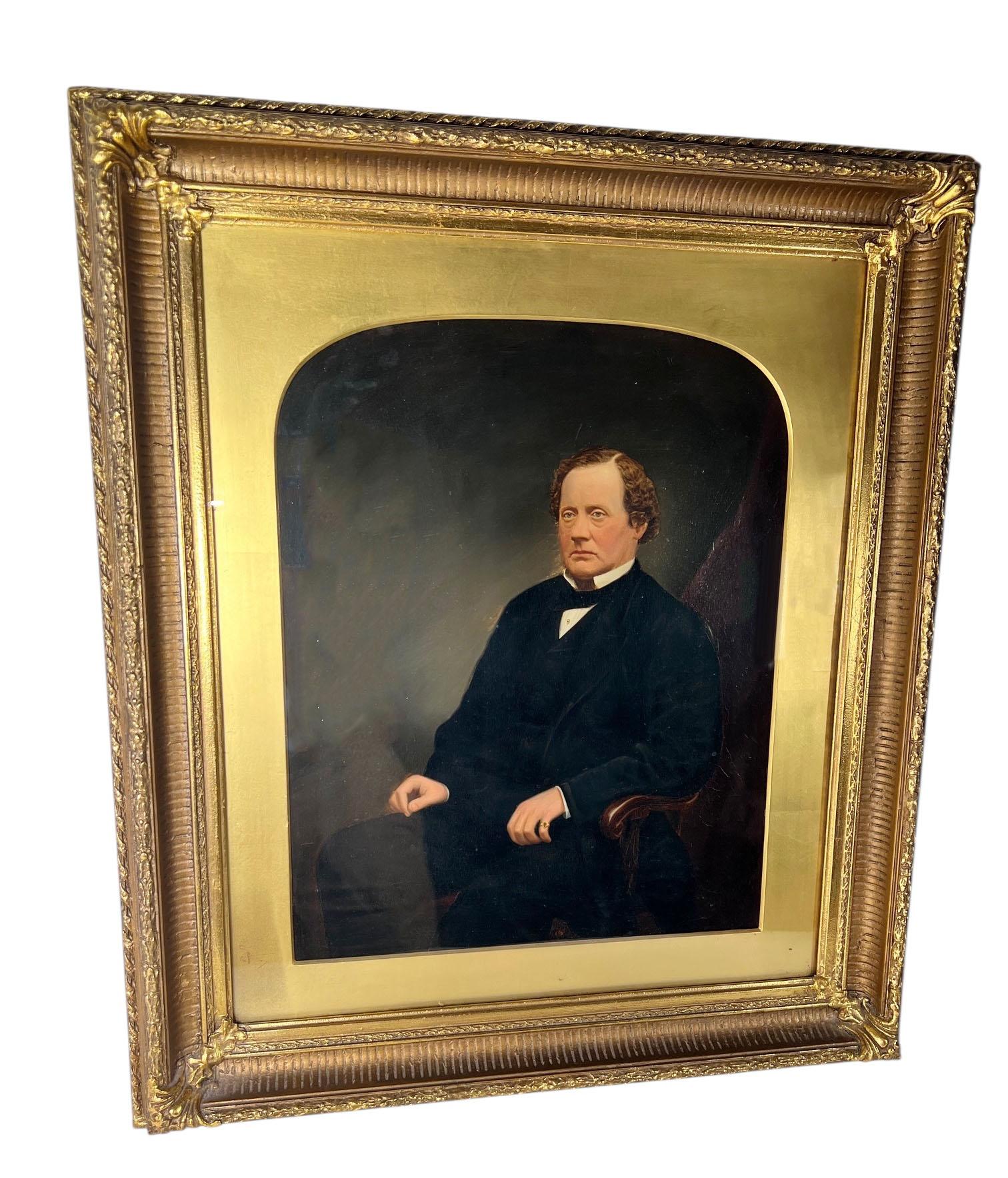 Milieu du XIXe siècle Portraits à l'huile sur carton d'un mari et d'une femme fortunés en vente