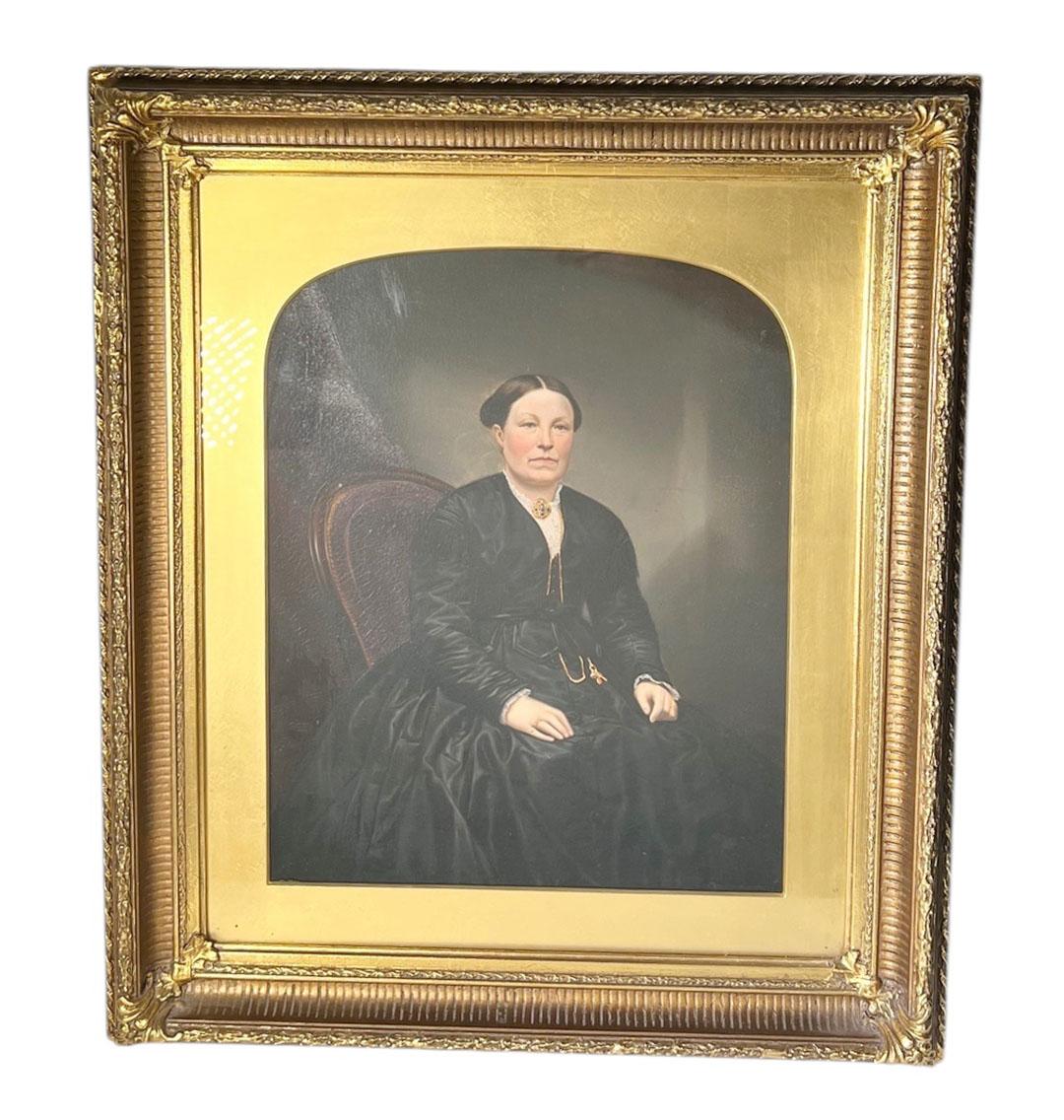 Portraits à l'huile sur carton d'un mari et d'une femme fortunés en vente 1