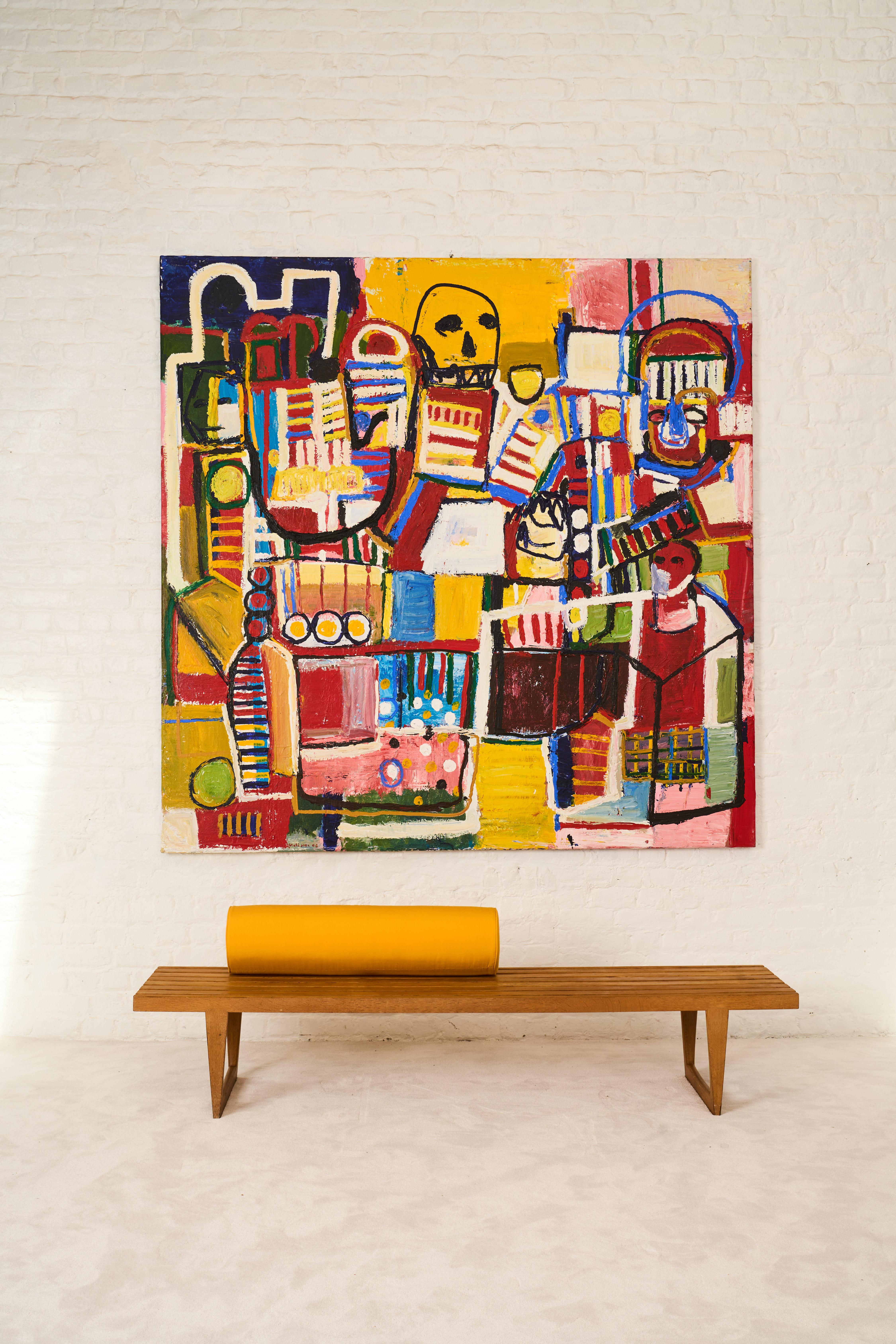 Oil on canvas.
Born in 1959 in Verviers (Belgium), from 1977 to 1980 Michel played electric guitar in various punk and then new wave bands. Later, as a self-taught painter from 1988 to 1990, his contact with the Flemish painter Thé van Bergen marked