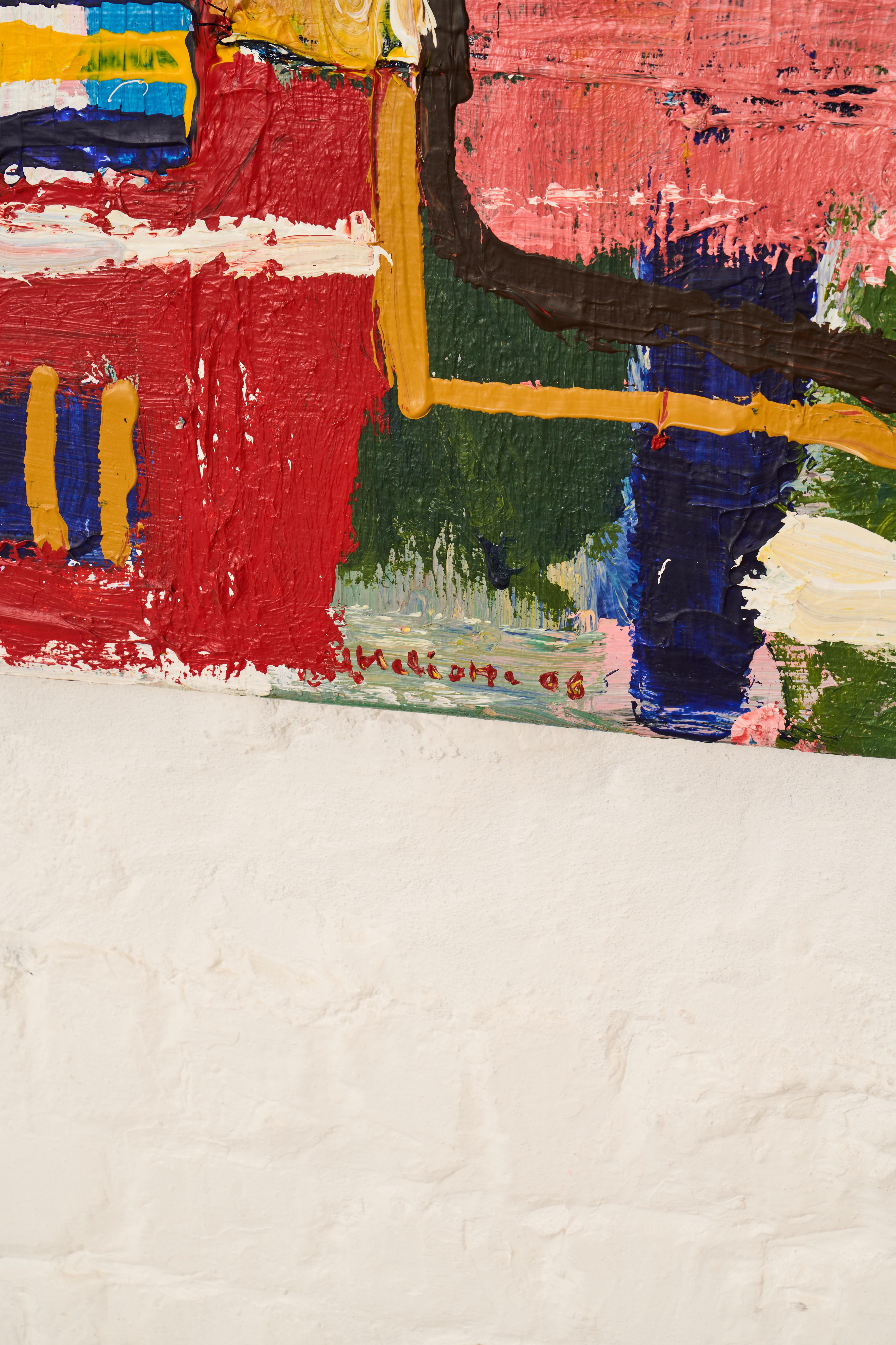 20th Century Oil on Canva MICHEL HELIOTTE For Sale