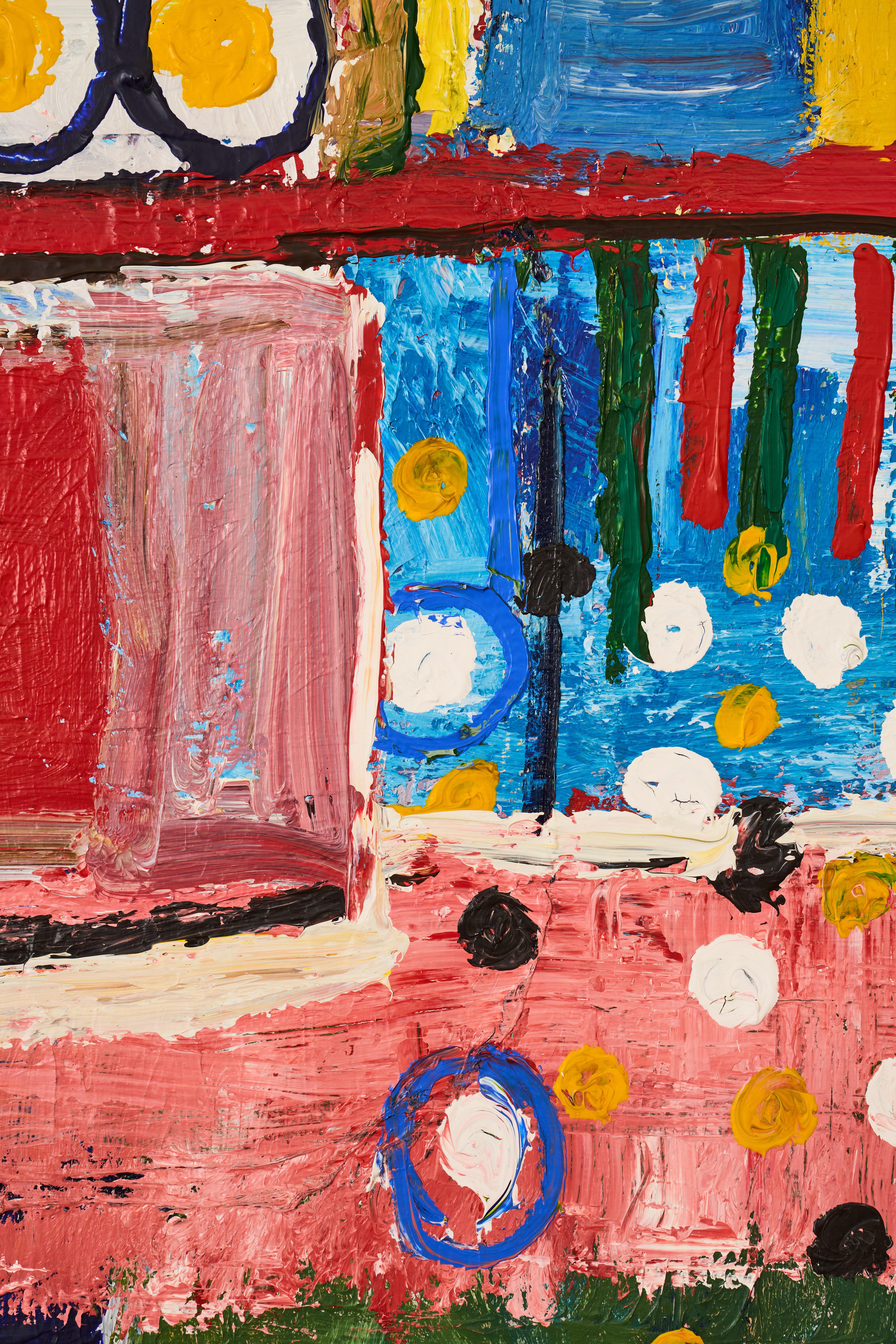 Paint Oil on Canva MICHEL HELIOTTE For Sale