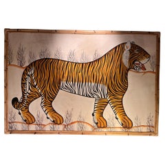 Oil on canva tiger by Jaime Parladé 