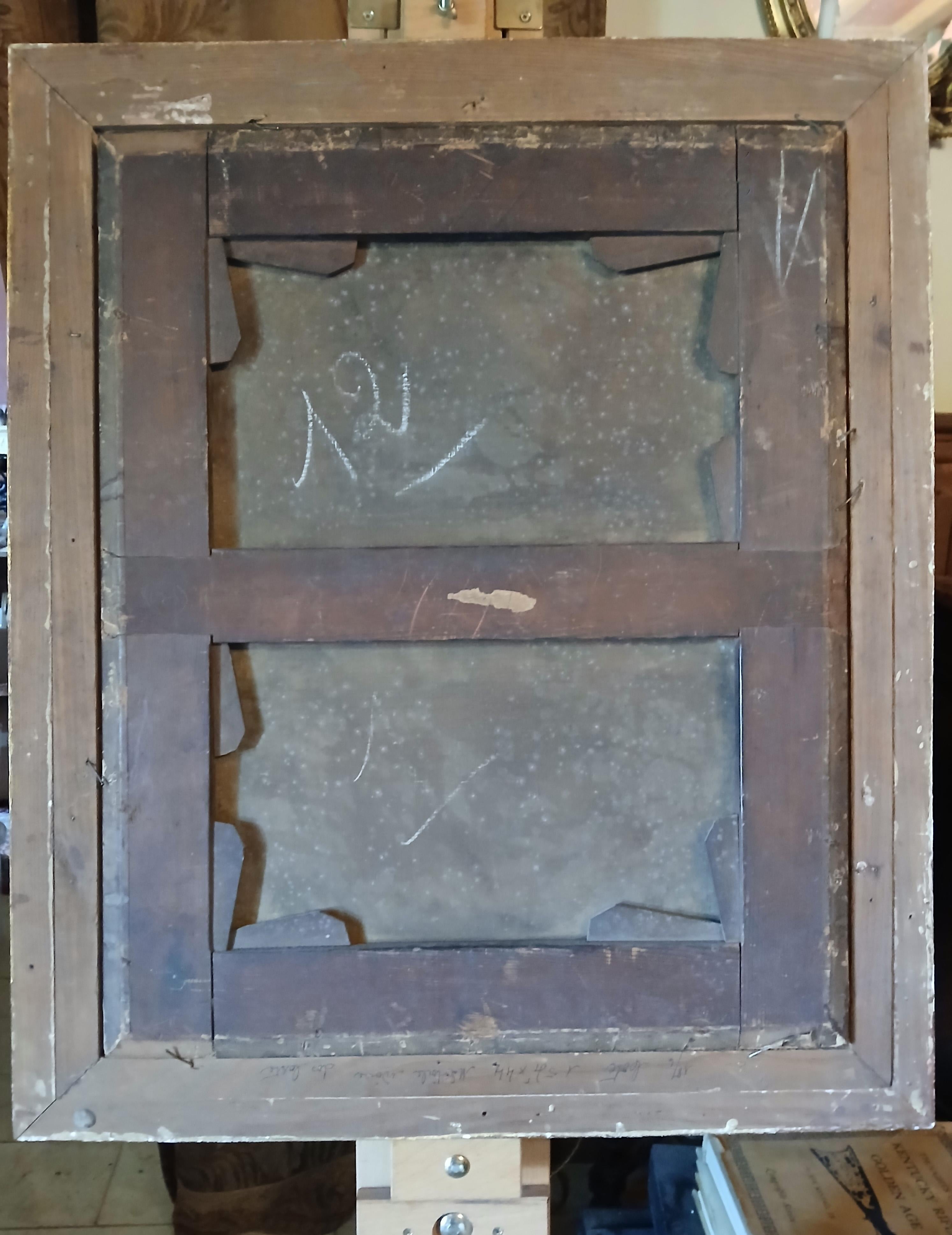 Öl auf Leinwand, 19 Jh. Niederländische Schiffe auf stürmischer See, nach Willem van de Velde im Angebot 6