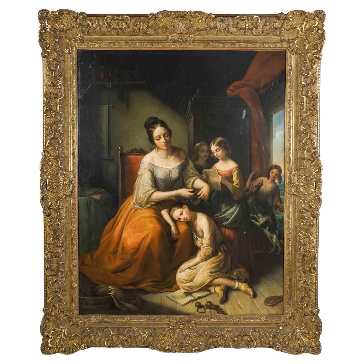Huile sur toile, XIXe siècle, Période Napoléon III. en vente