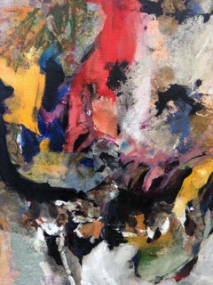 Öl auf Leinwand: Abstraktes expressionistisches Gemälde von Ann Gallagher, datiert 1972