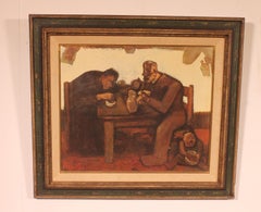 Oil On Canvas After Constant Permeke 20th Century