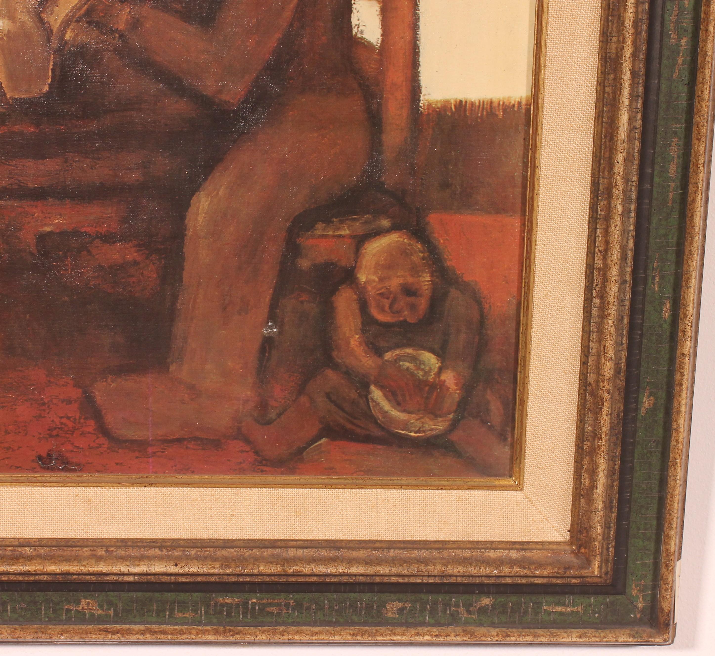 Huile sur toile d'après Constant Permeke 20e siècle Bon état - En vente à Brussels, Brussels